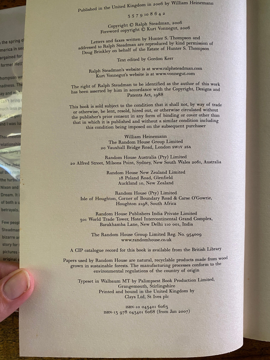 The Jokes Over: Memories of hunter S Thompson - Steadman, Ralph