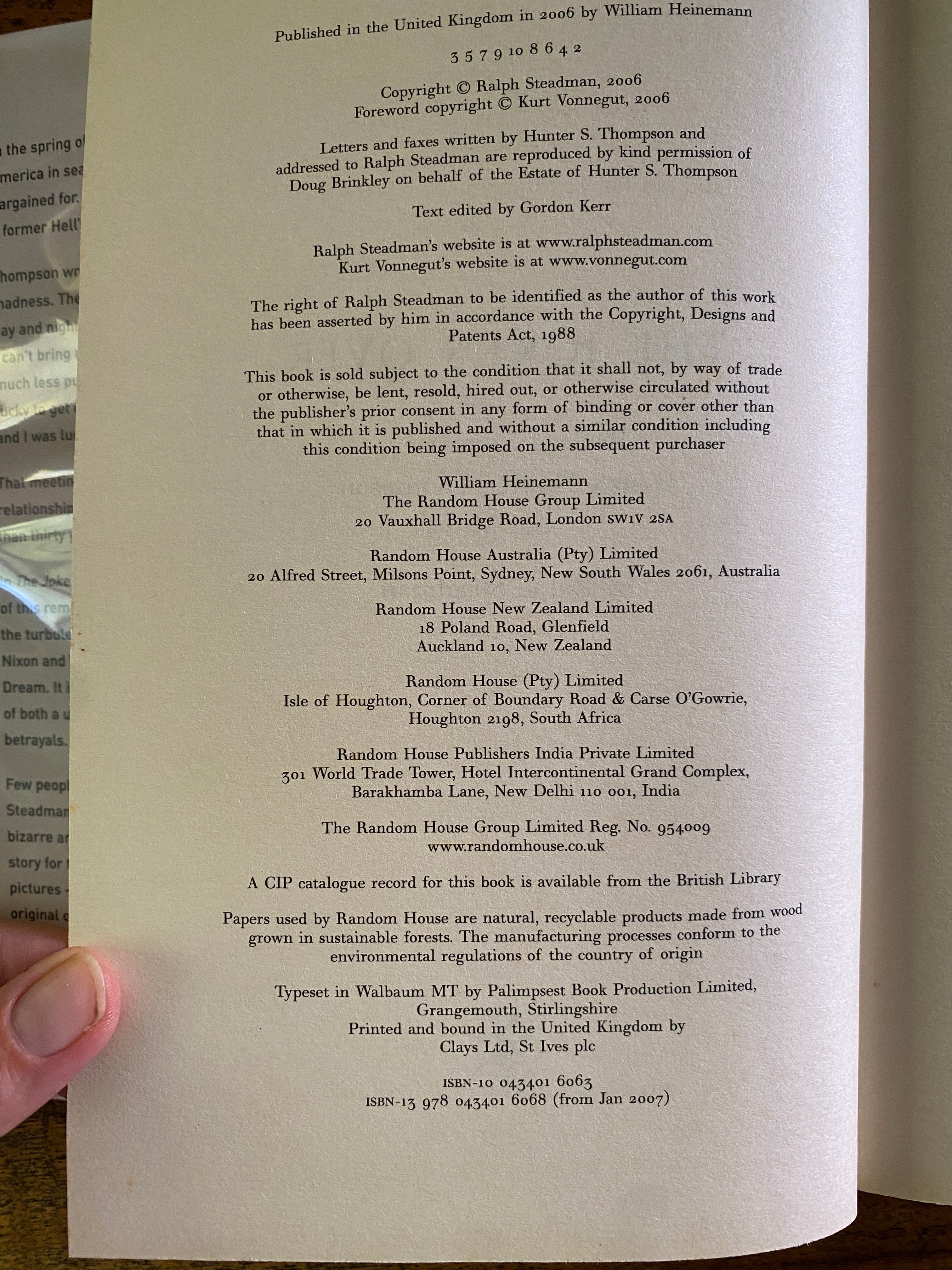 The Jokes Over: Memories of hunter S Thompson - Steadman, Ralph