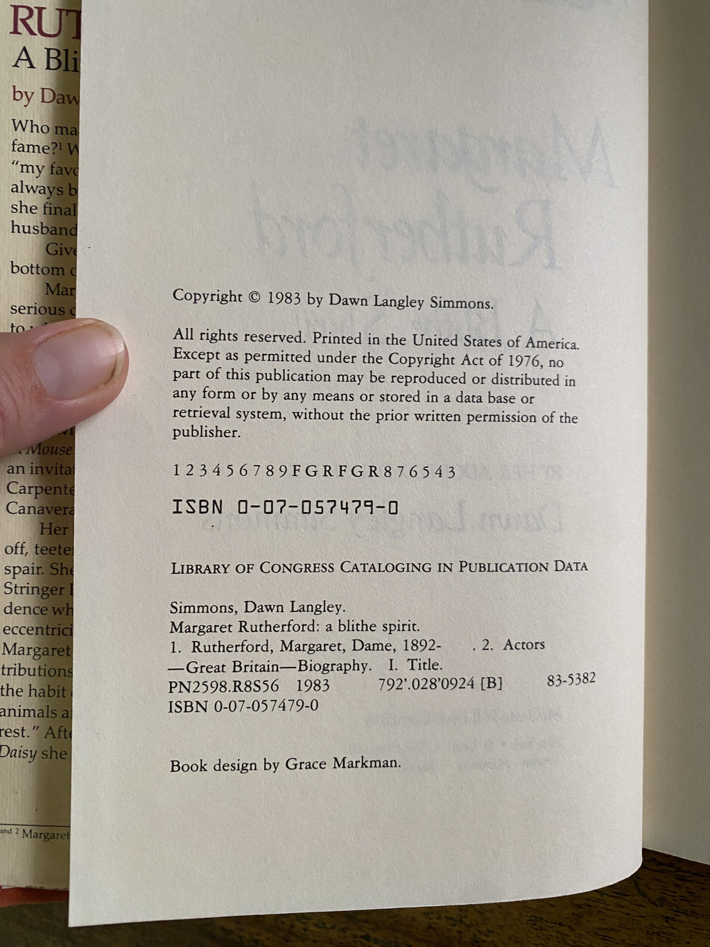 Margaret Rutherford: A Blithe Spirit - Simmons, Dawn Langley