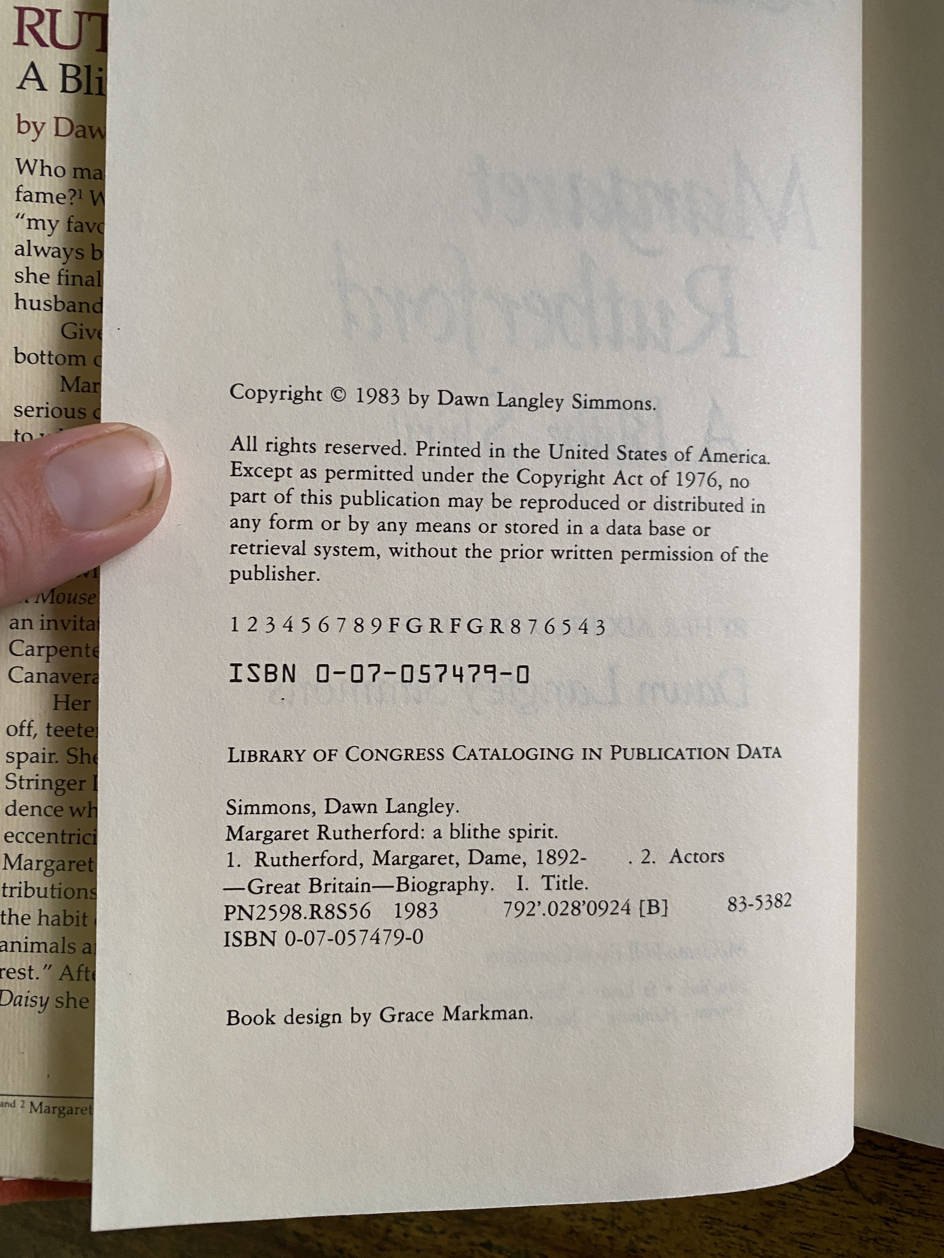 Margaret Rutherford: A Blithe Spirit - Simmons, Dawn Langley