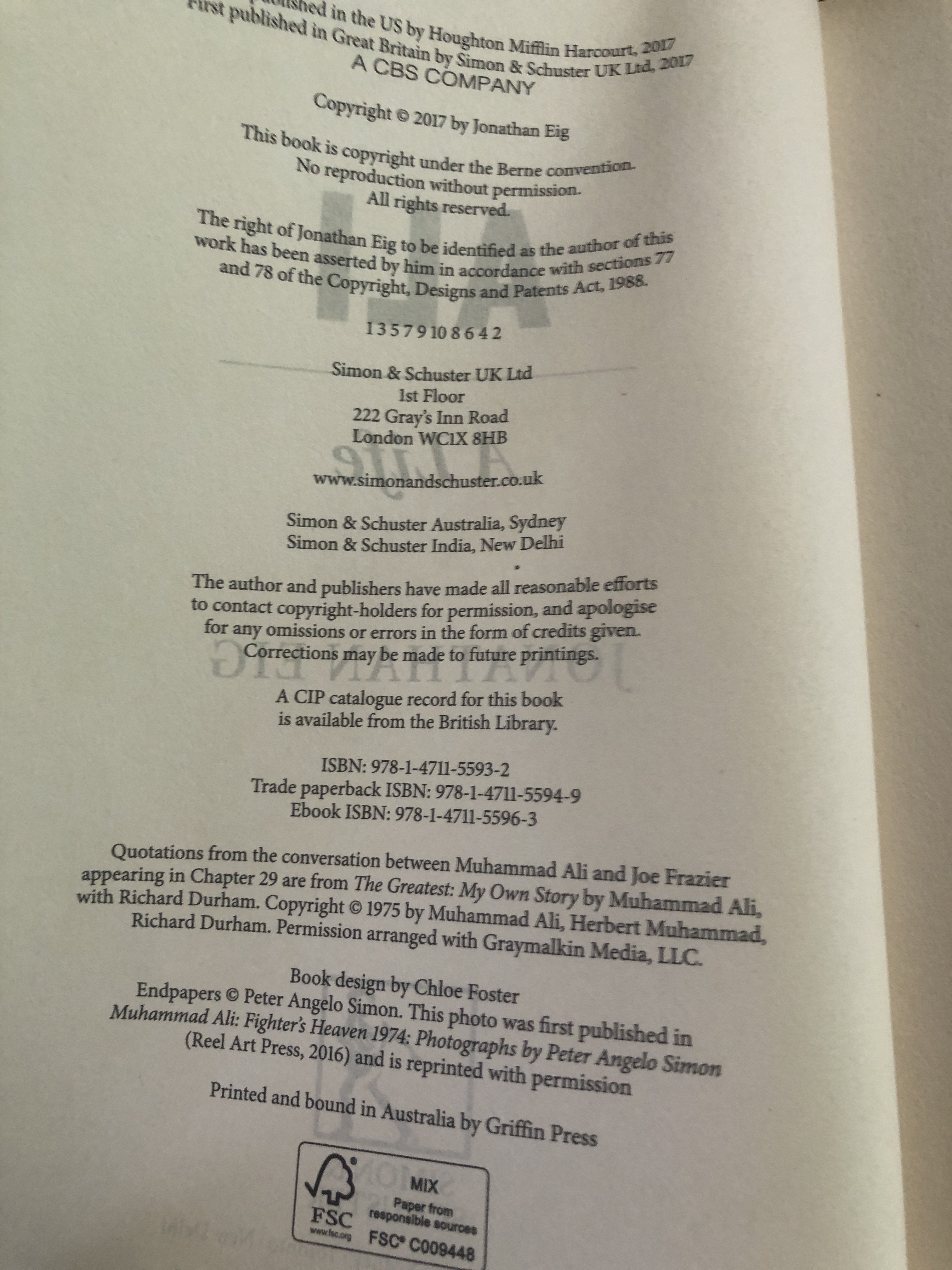 Ali; A Life - Eig, Jonathan