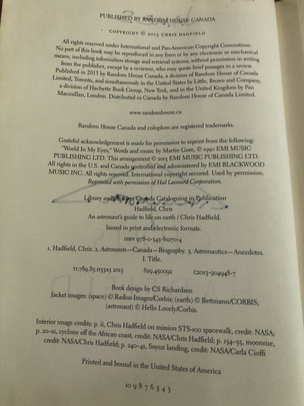 An Astronauts Guide To Life On Earth - Hadfield, Chris