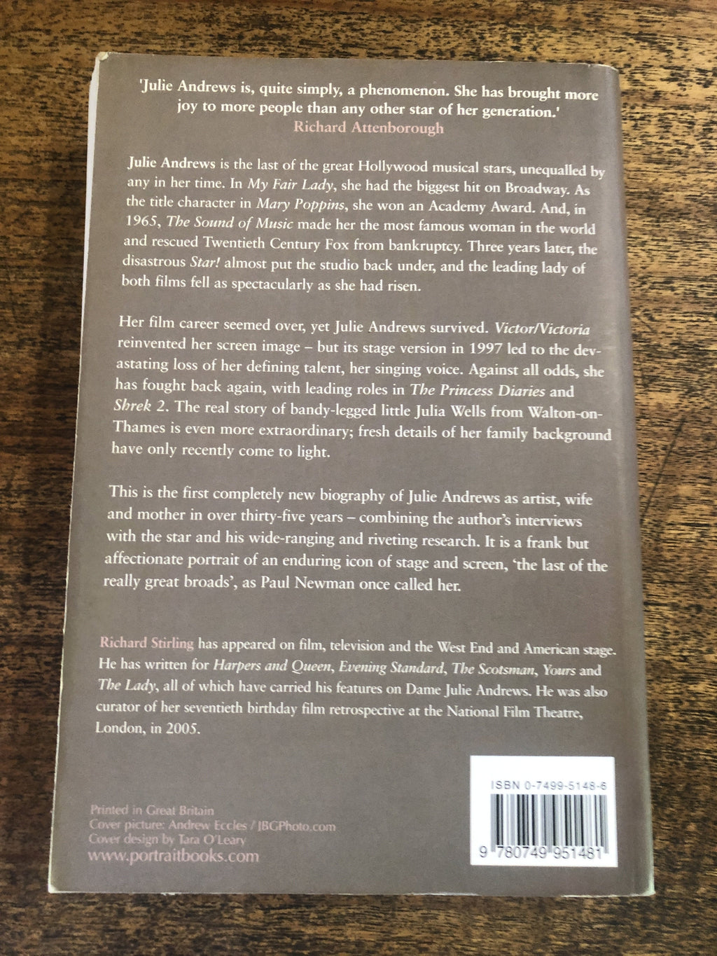 Julie Andrews An Intimate Biography - Stirling, Richard