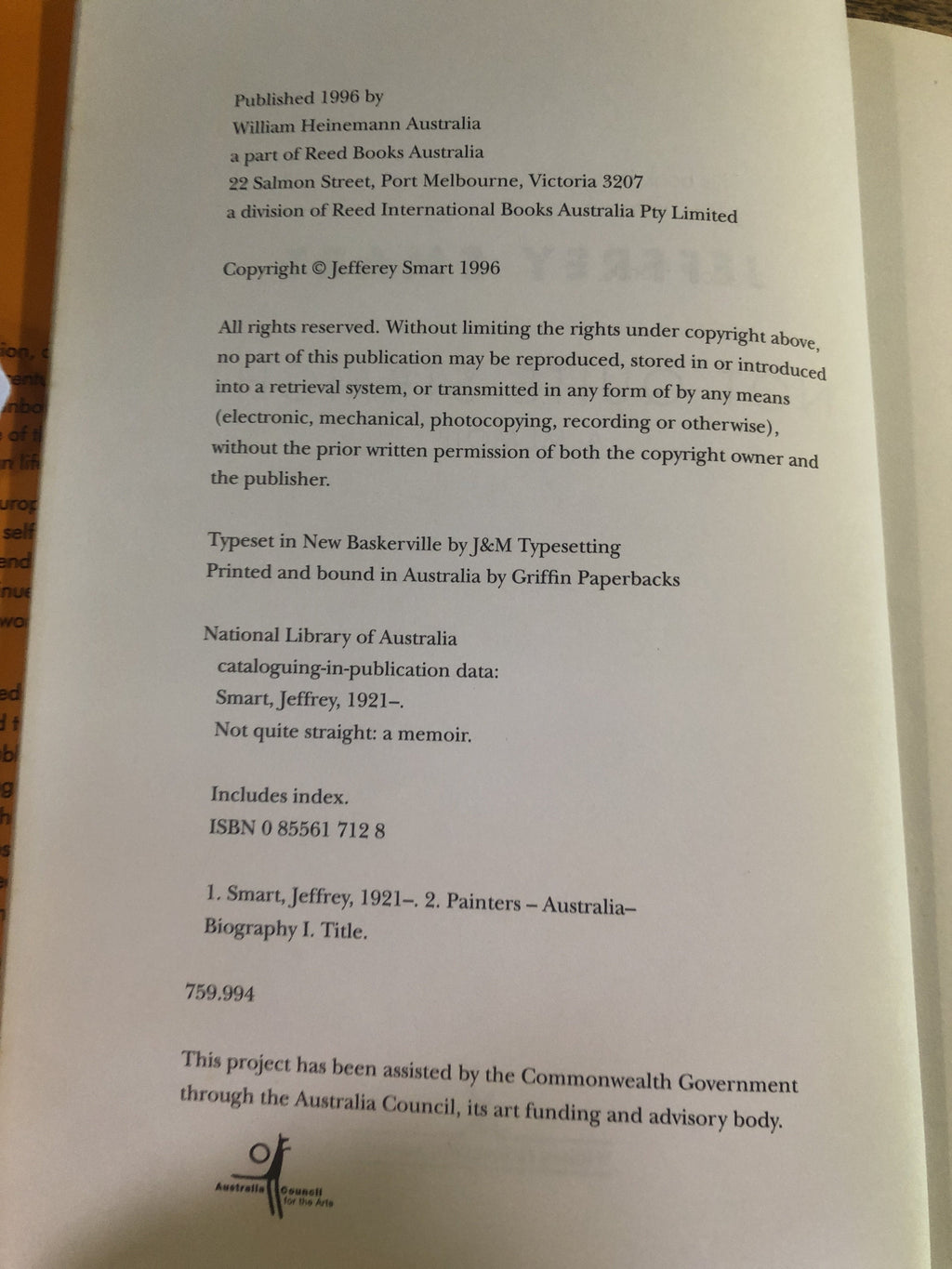 Not Quite Straight (A Memoir) - Smart, Jeffrey