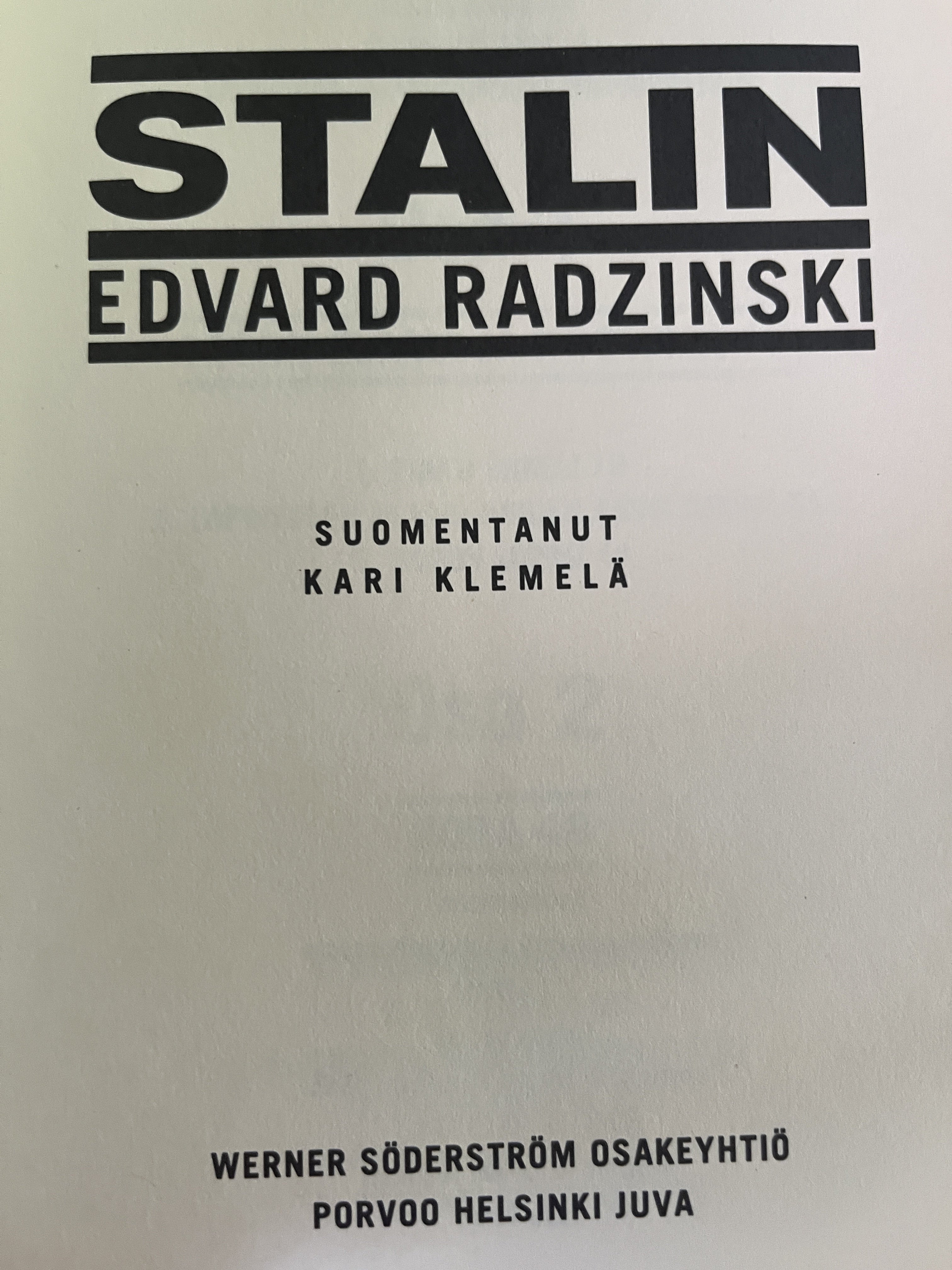Stalin - Radzinski, Edvard