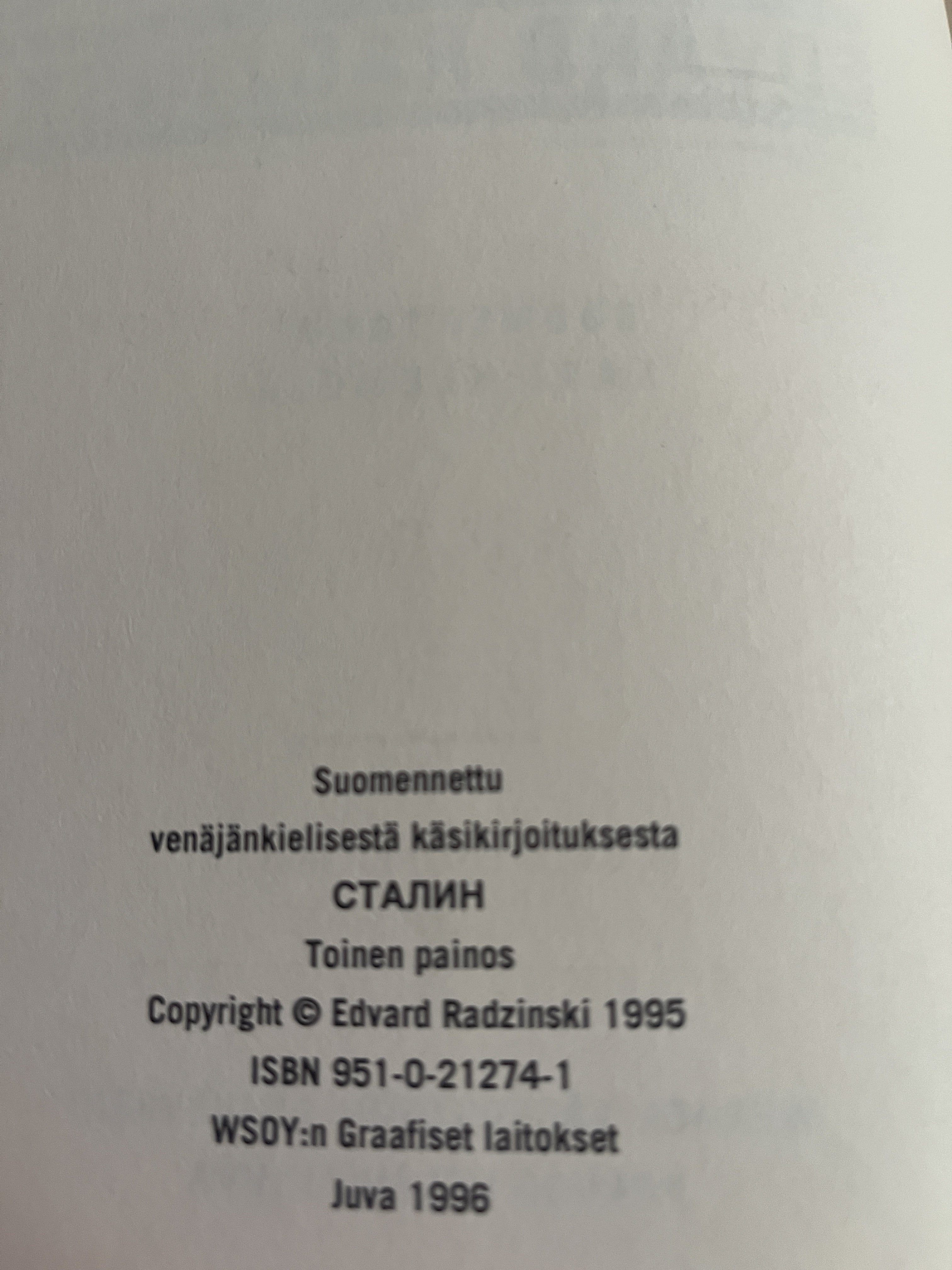 Stalin - Radzinski, Edvard