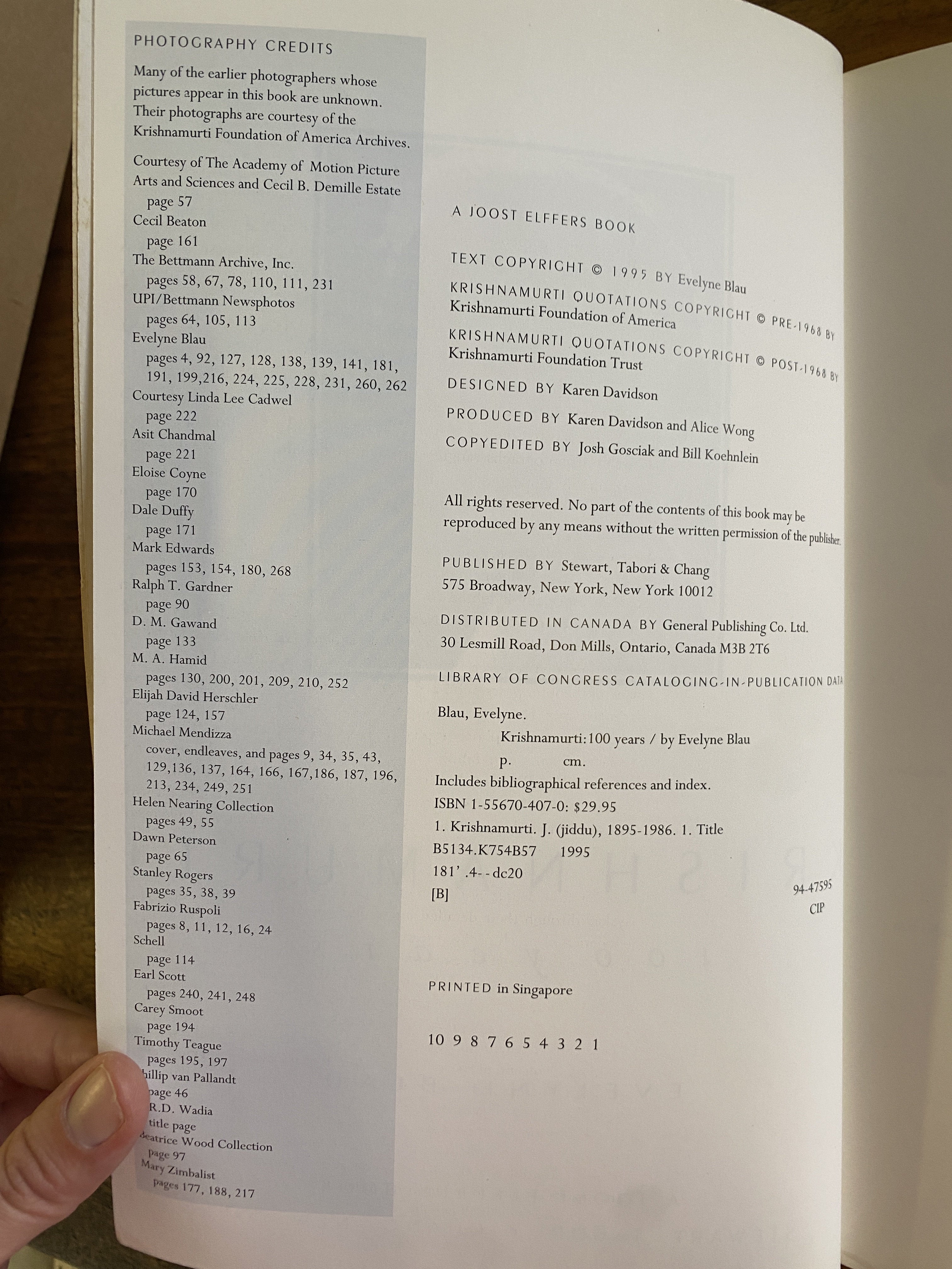 Krishnamurti; 100 Years - Blau, Evelyne