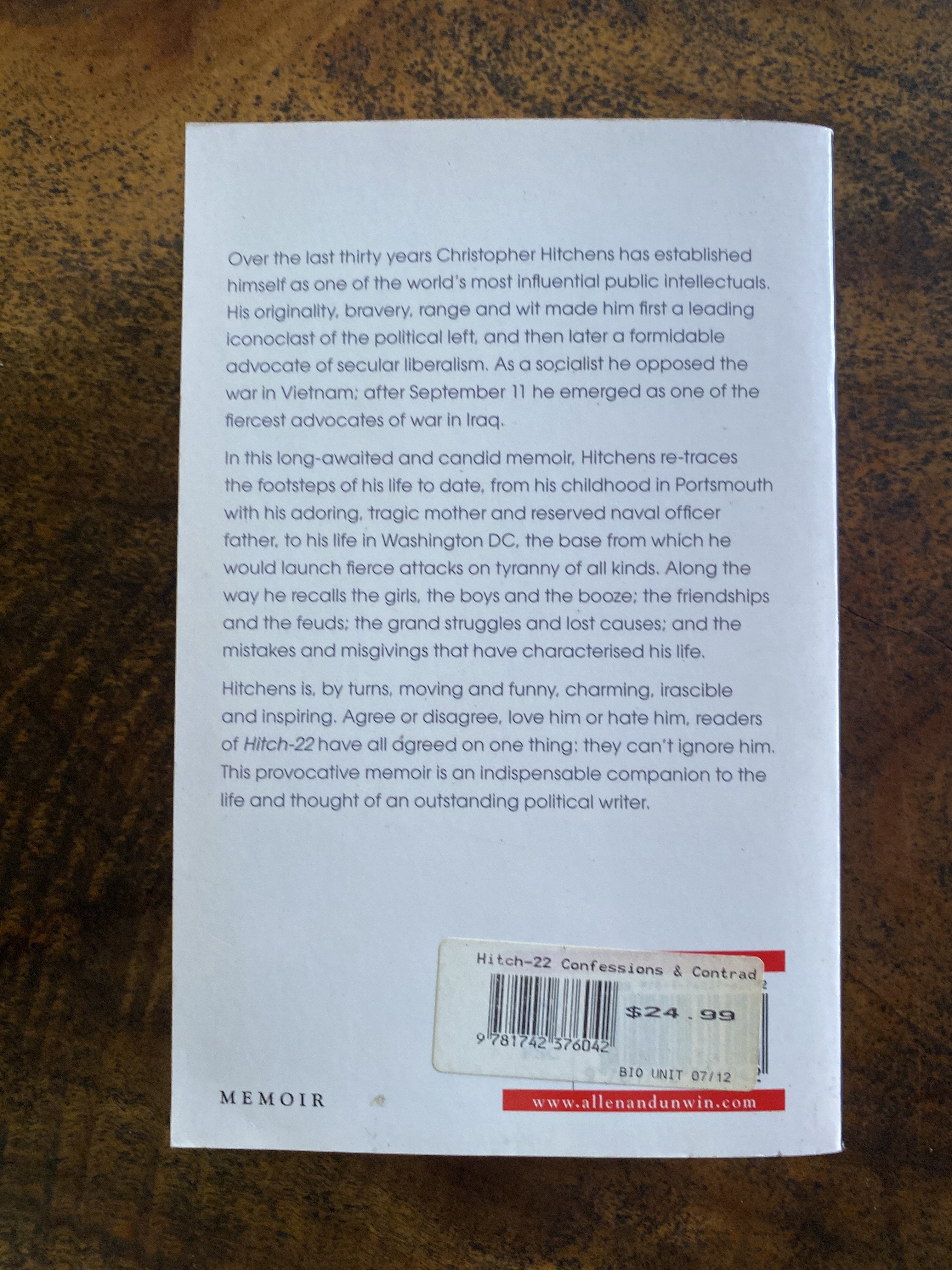 Hitch-22 Confessions & Contradictions - Hitchens, Christopher
