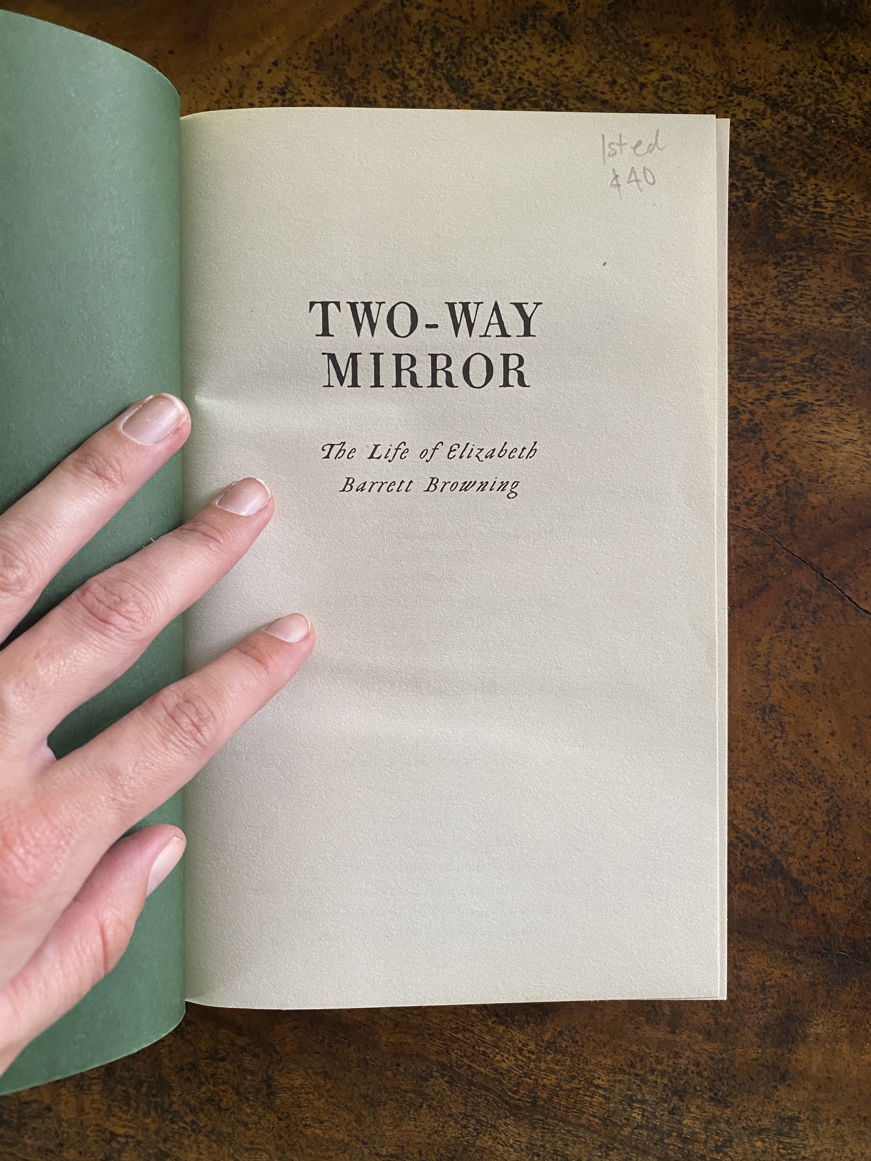 Two Way Mirror; The Life Of Elizabeth Barrett Browning - Sampson, Fiona