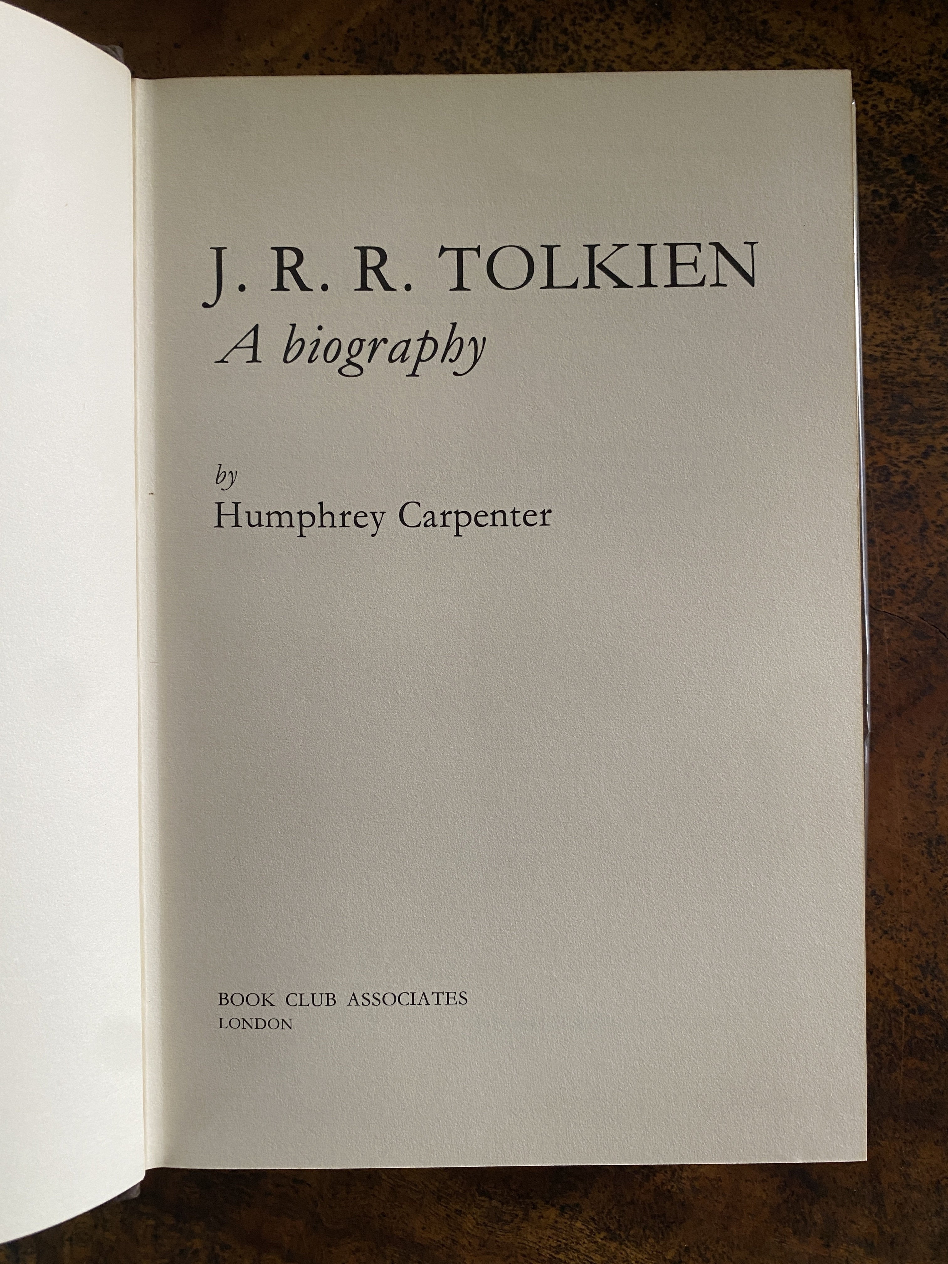 J.R.R. Tolkien A Biography - Carpenter, Humphrey