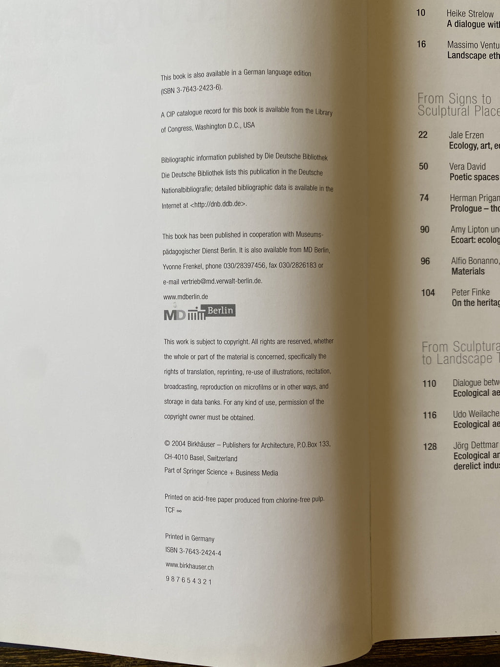 Ecological Aesthetics; Art In Environmental Design: Theory and Practice - Prigann, Herman & (ed.) Strelow, Heike