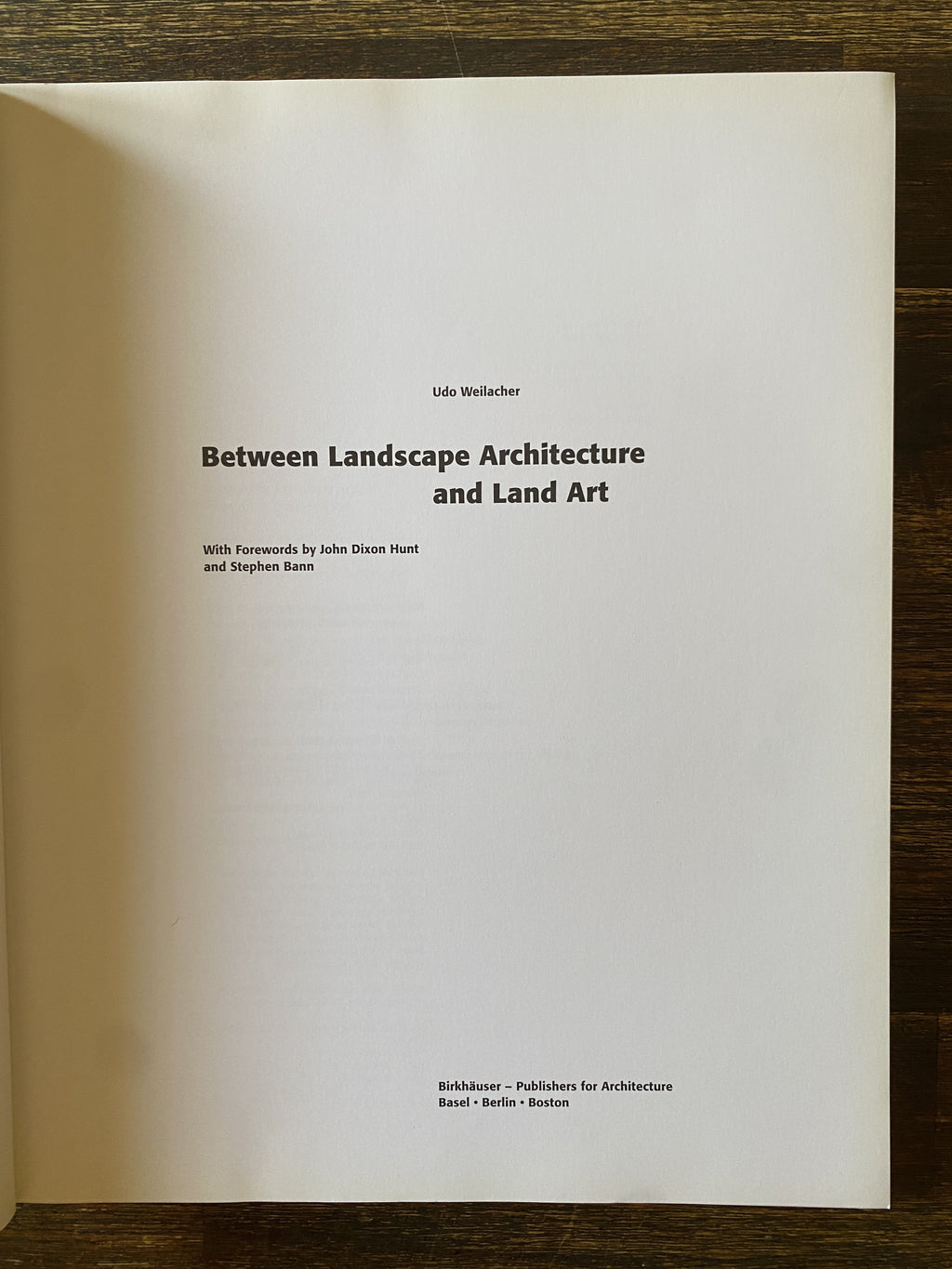 Between Landscape Architecture and Land Art - Udo, Weilacher