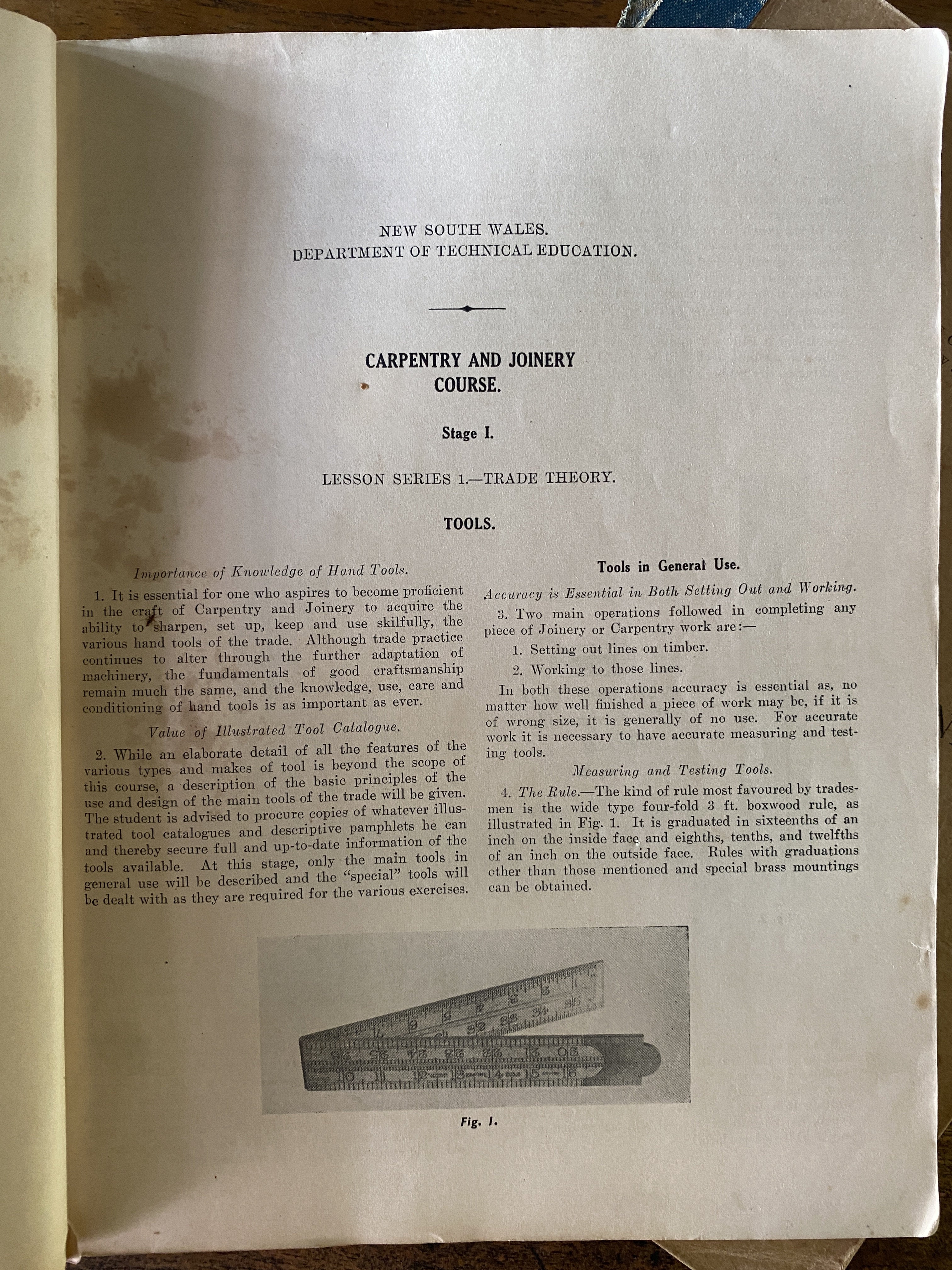 Carpentry and Joinery Stage I & II -