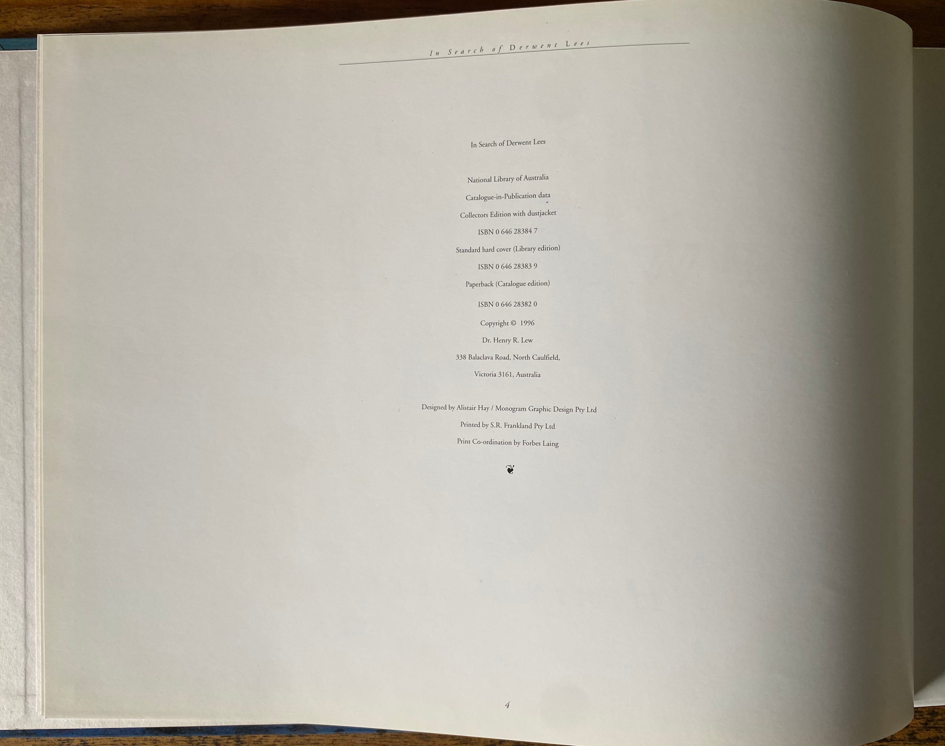 In Search of Derwent Lees - Lew, Henry R.