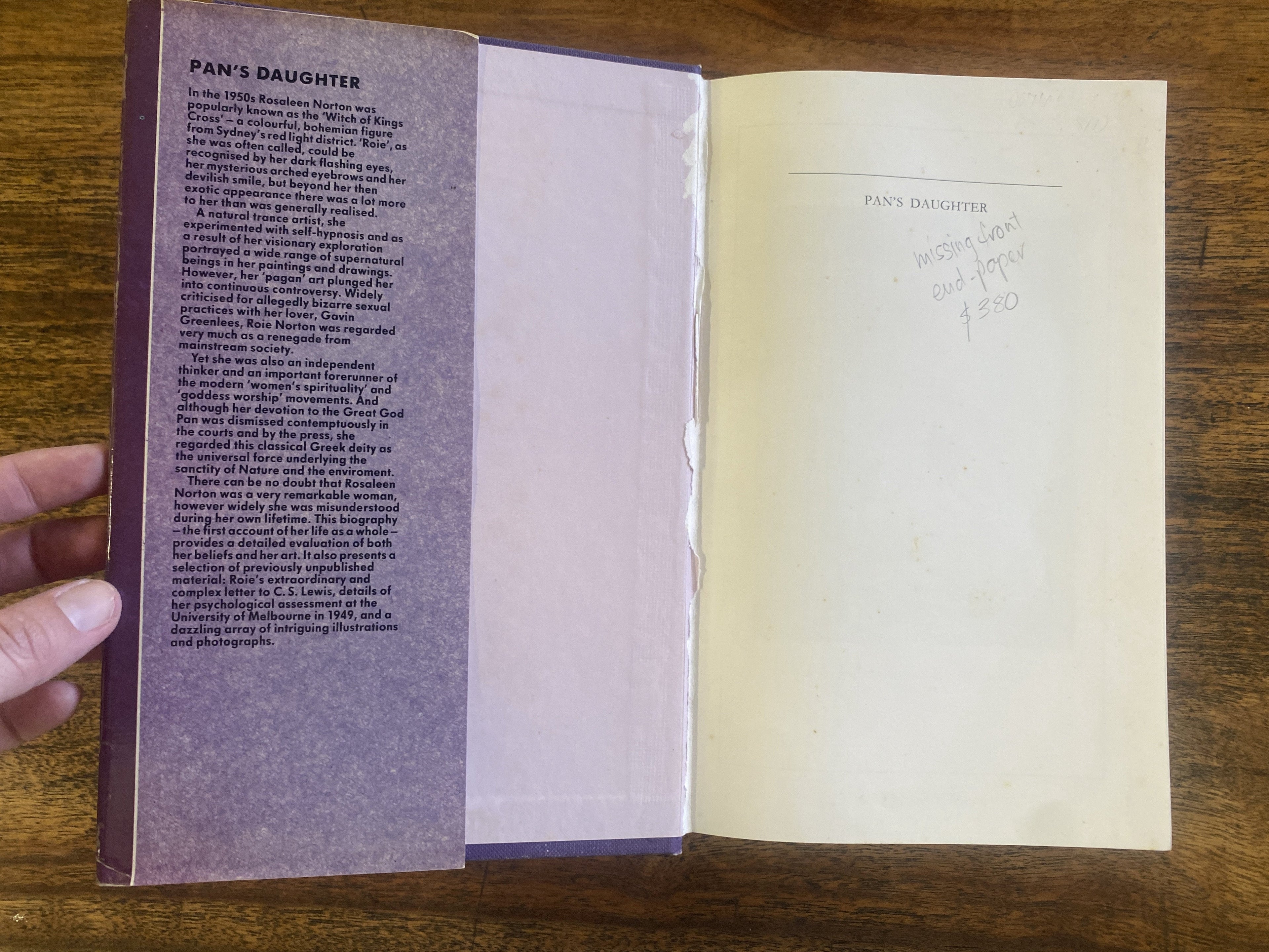 Pan's Daughter; The Strange World of Rosaleen Norton - Drury, Nevill