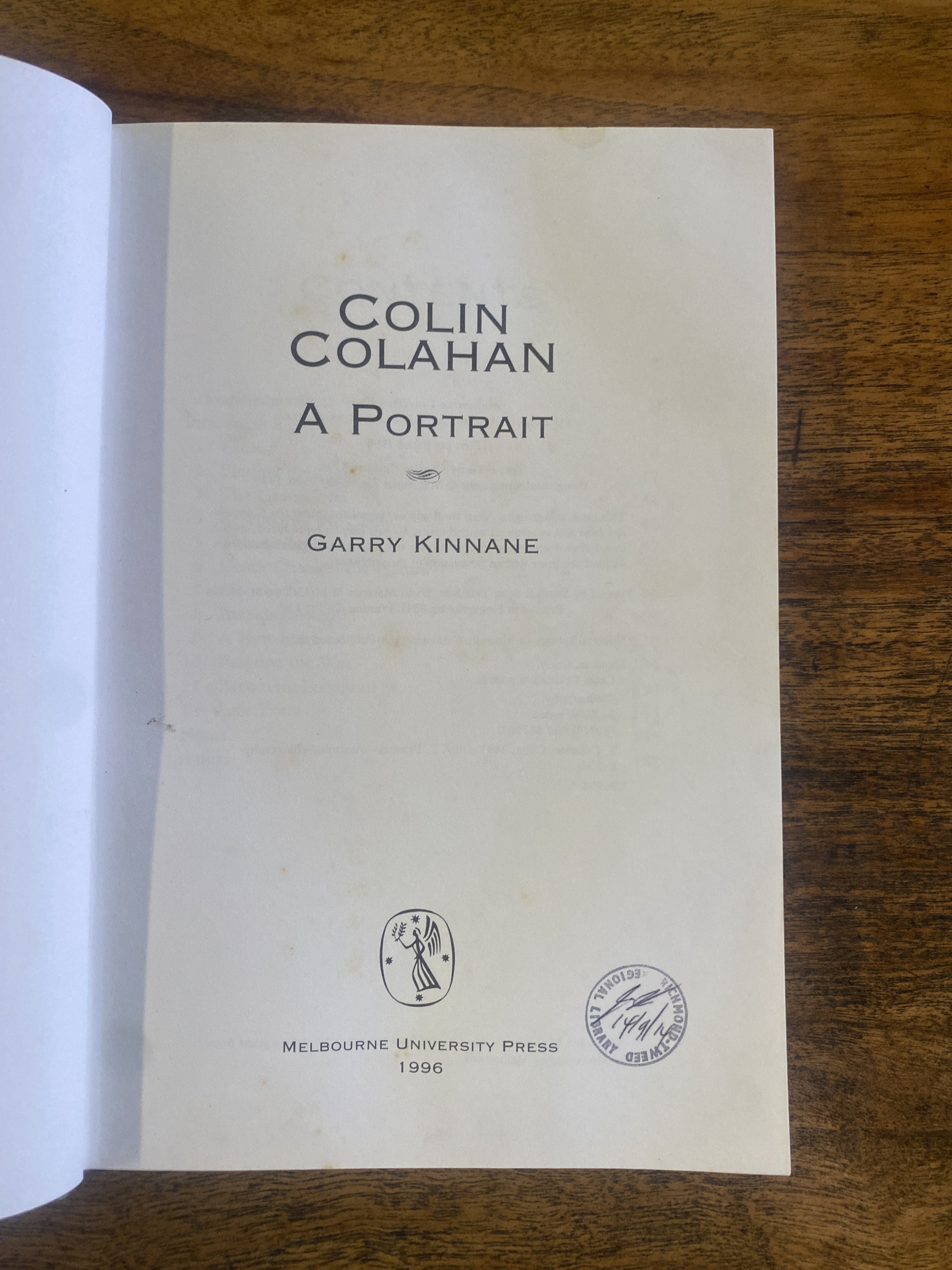 Colin Colahan; A Portrait - Kinnane, Garry