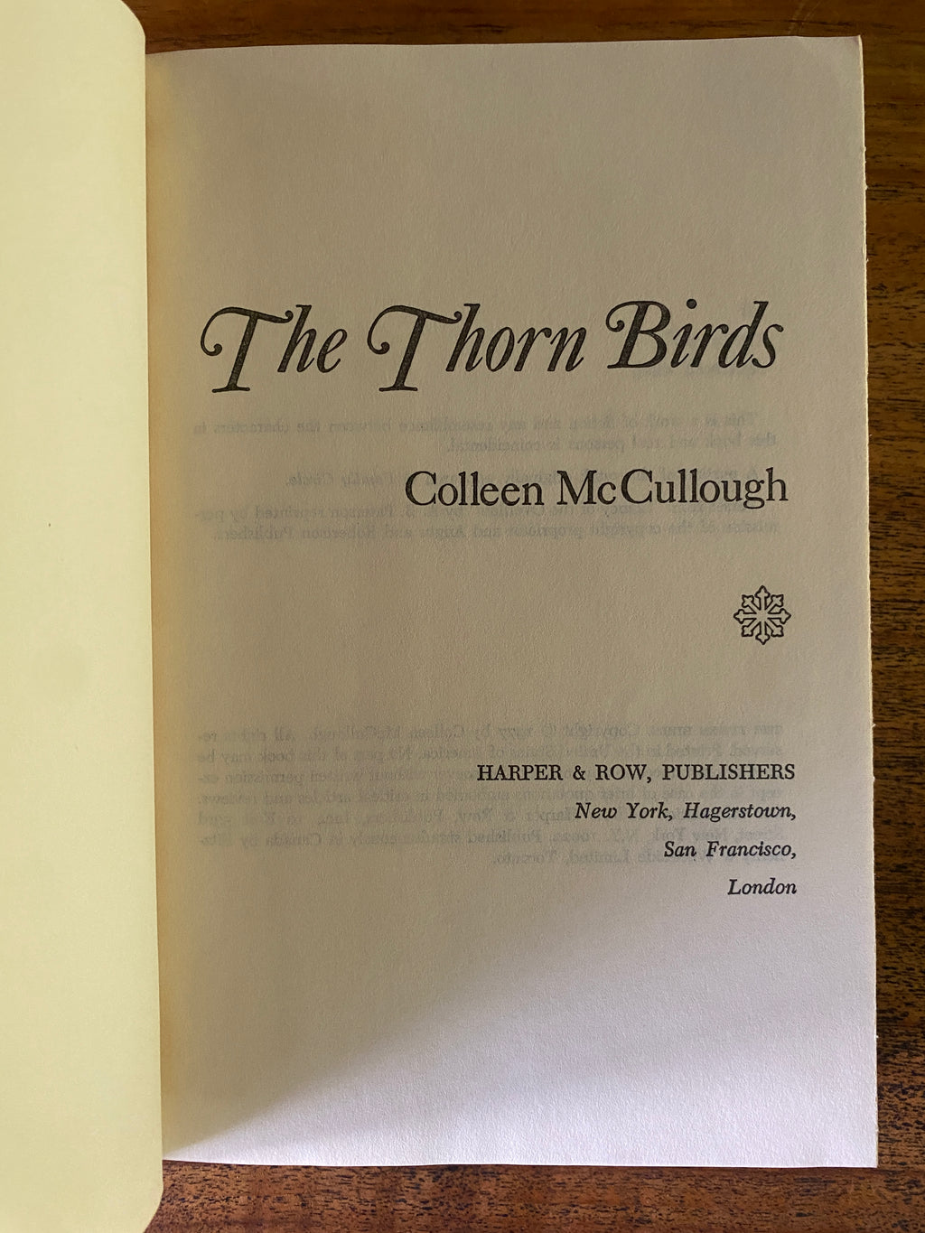 The Thorn Birds — McCullough, Colleen