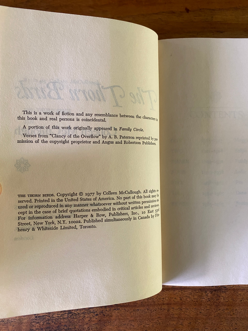 The Thorn Birds — McCullough, Colleen