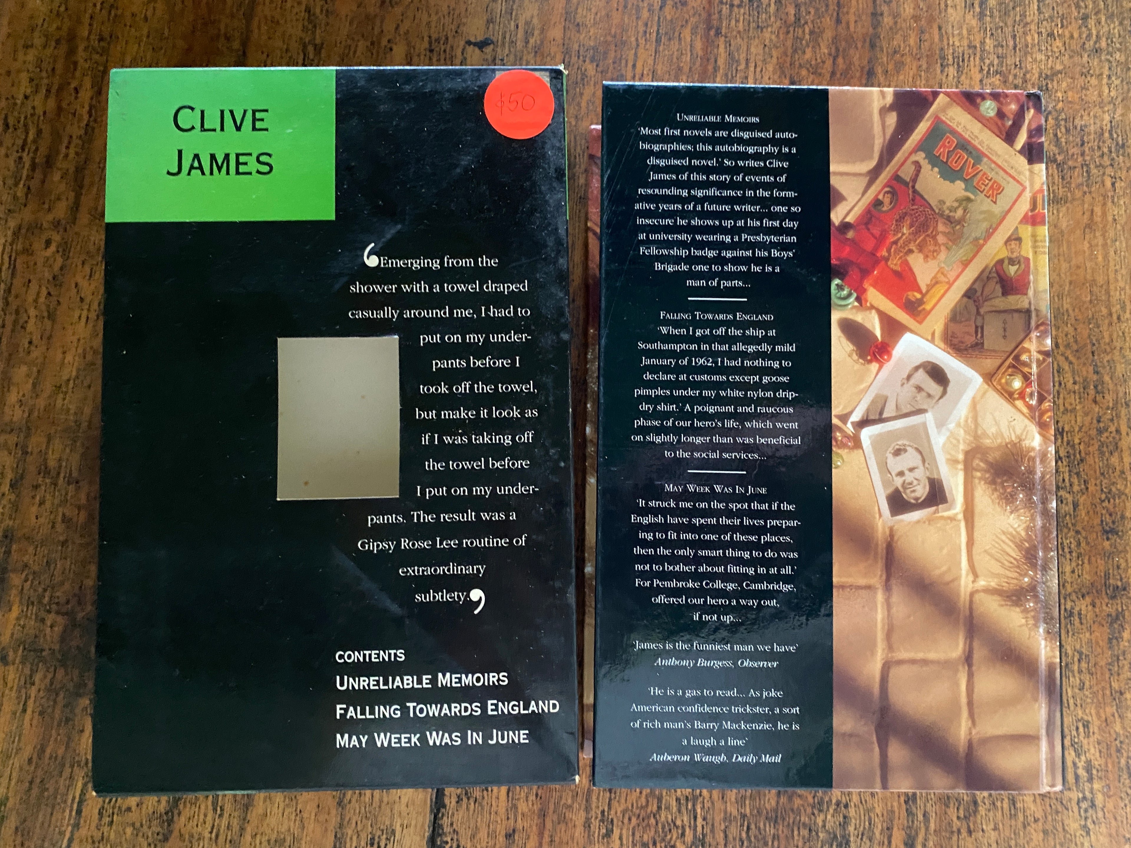 Clive James Compendium; Unreliable Memories, Falling Towards England, May Week Was In June — James, Clive