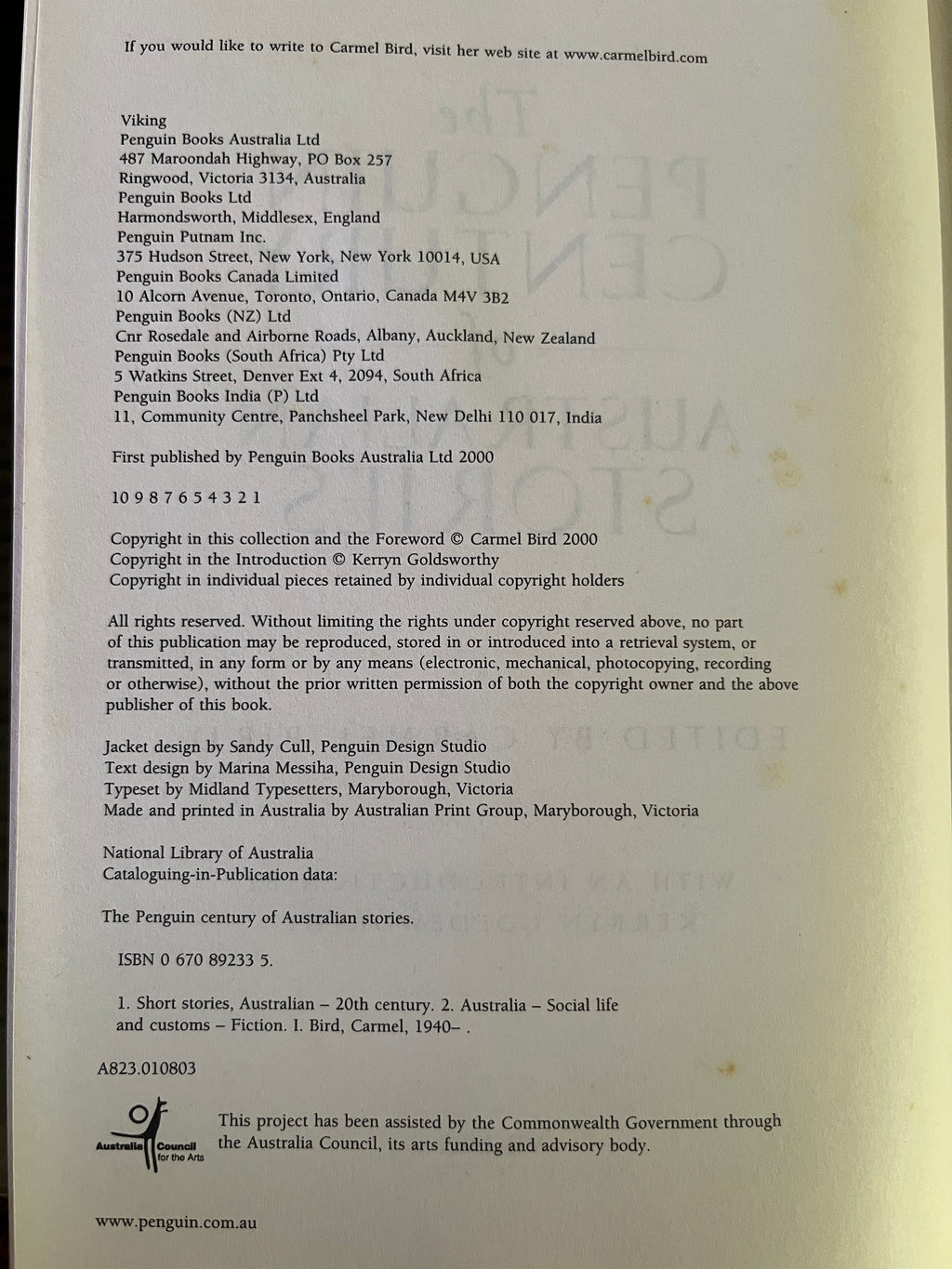 The Penguin Century of Australian Stories — Bird, Carmel (Ed.)