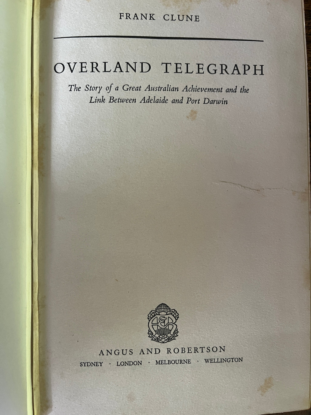 Overland Telegraph — Clune, Frank