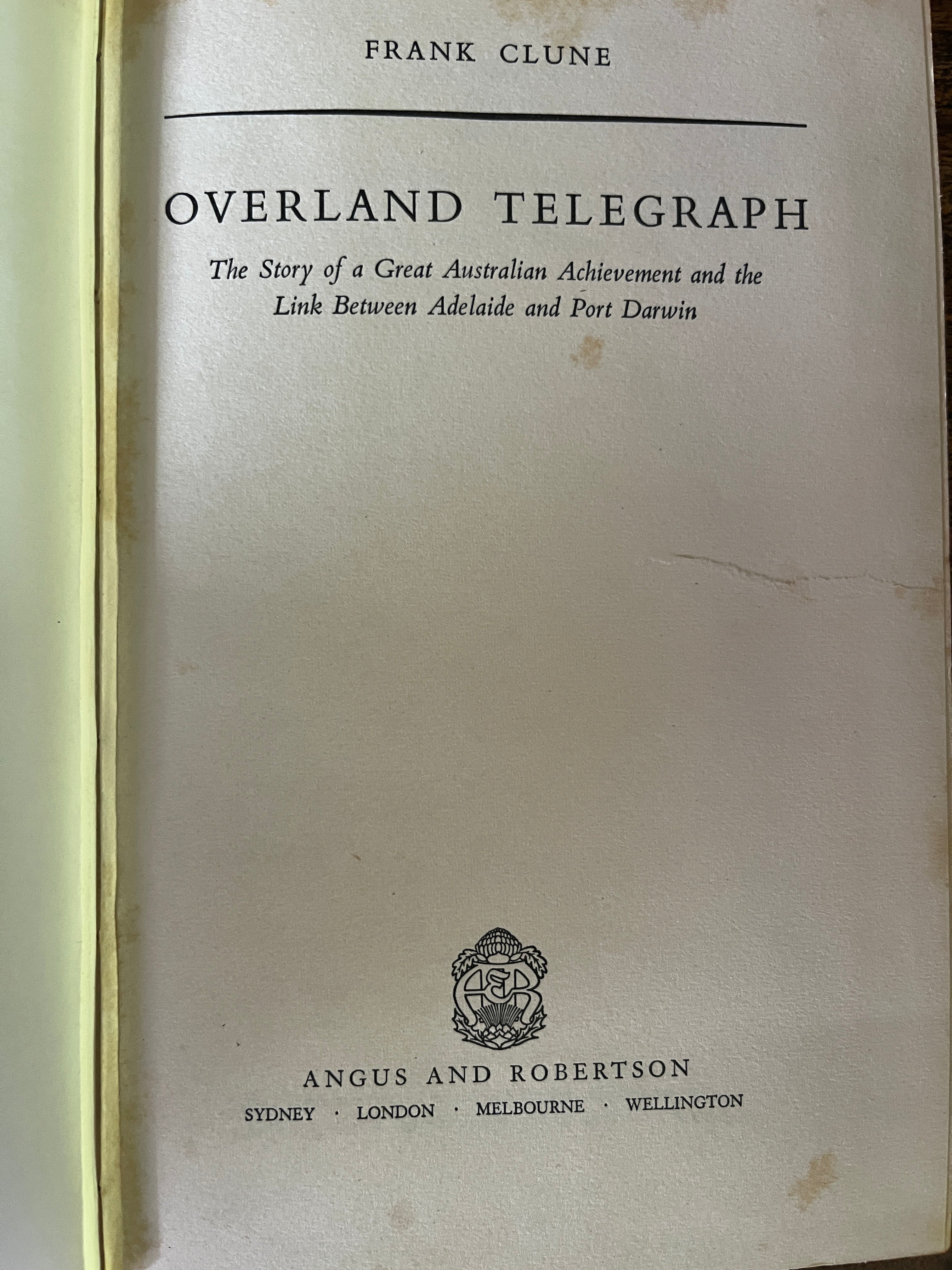 Overland Telegraph — Clune, Frank