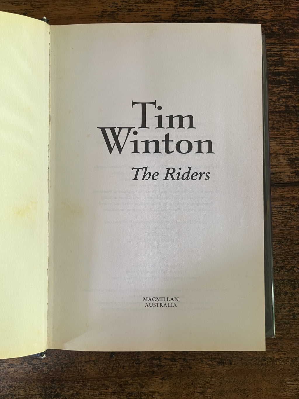 The Riders — Winton, Tim