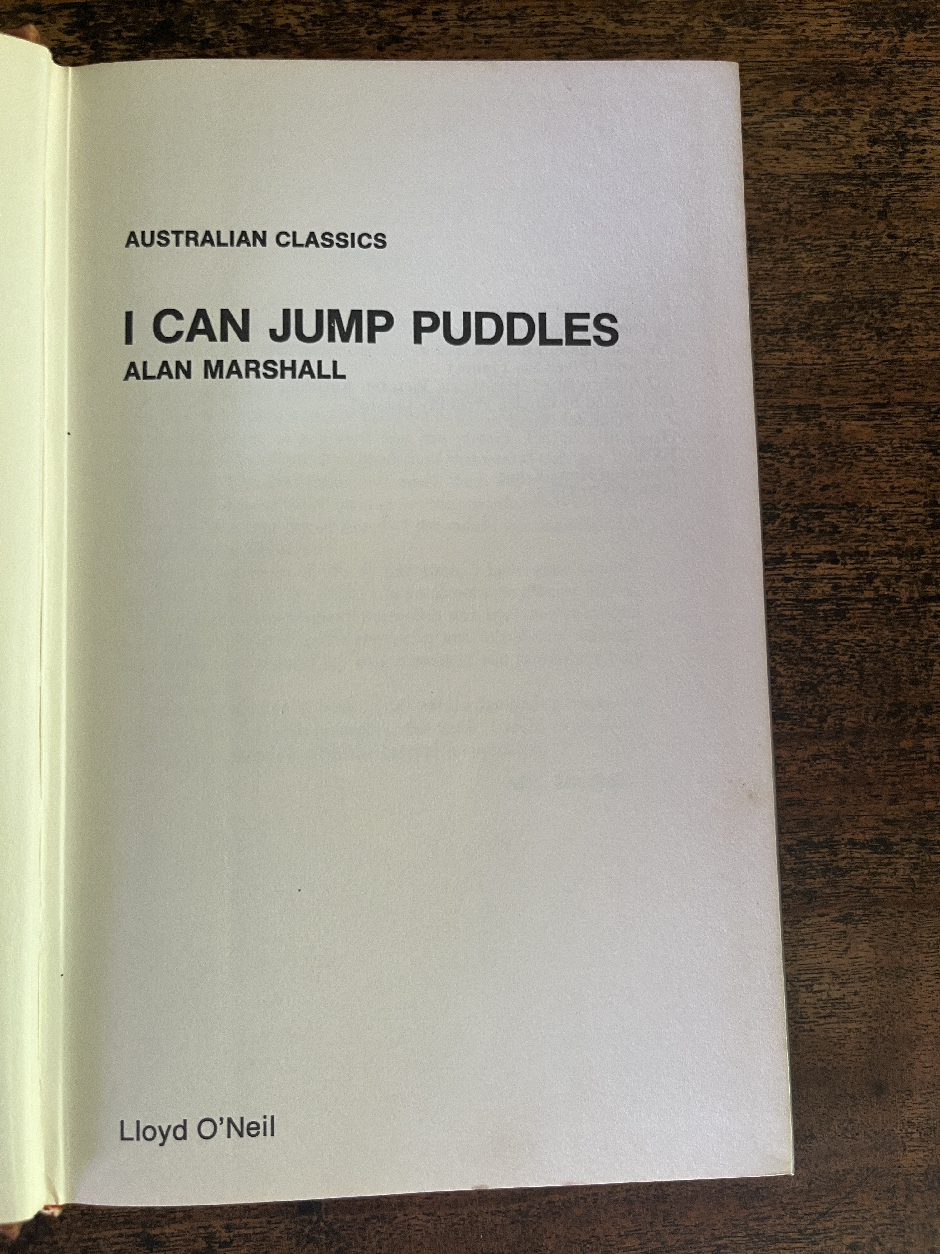 I Can Jump Puddles — Marshall, Alan
