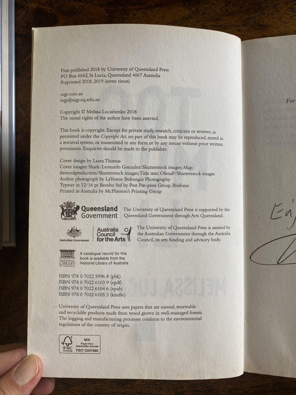 Too Much Lip — Lucashenko, Melissa (Signed By the Author)