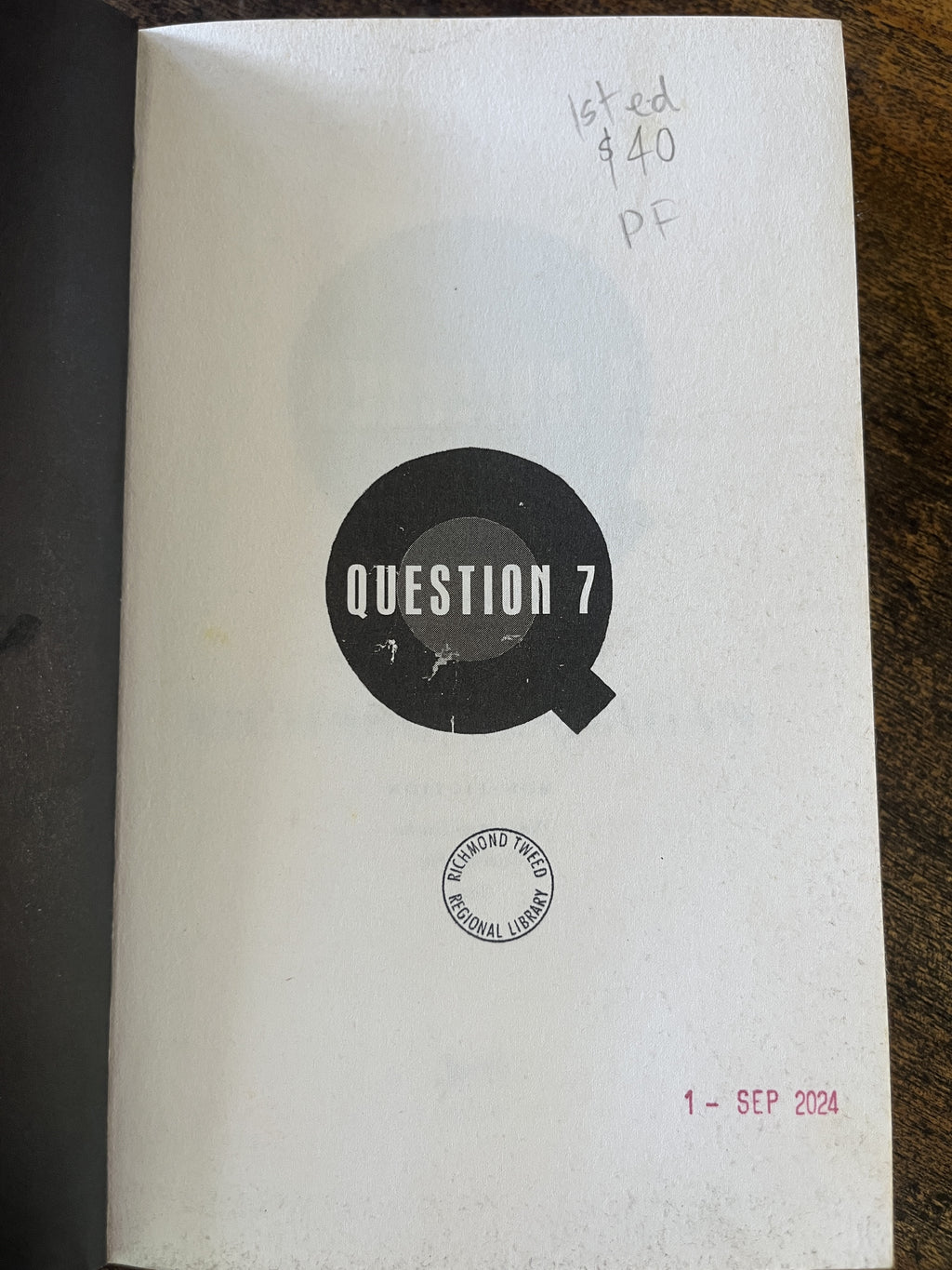 Question 7 — Richard Flanagan