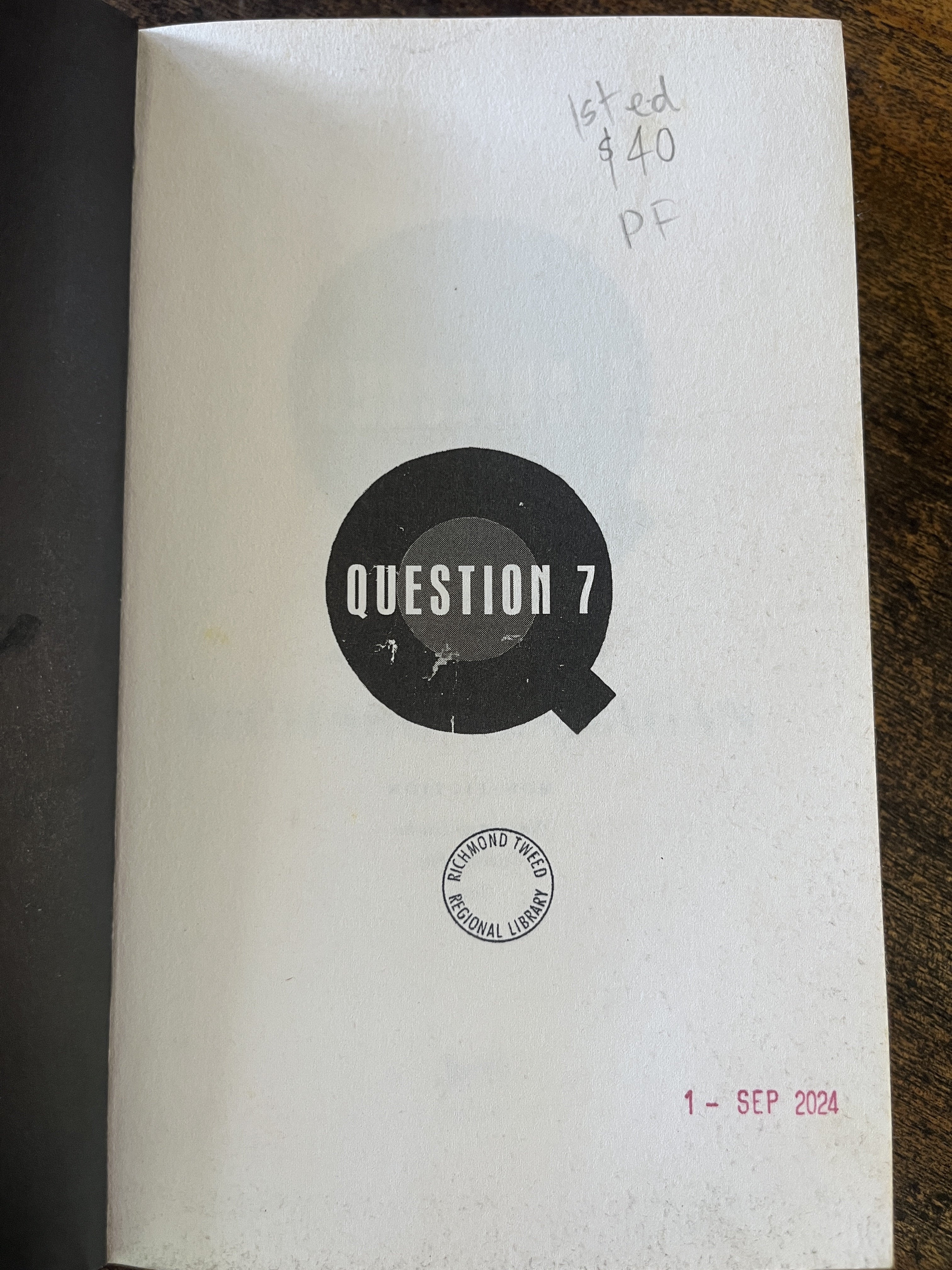 Question 7 — Richard Flanagan