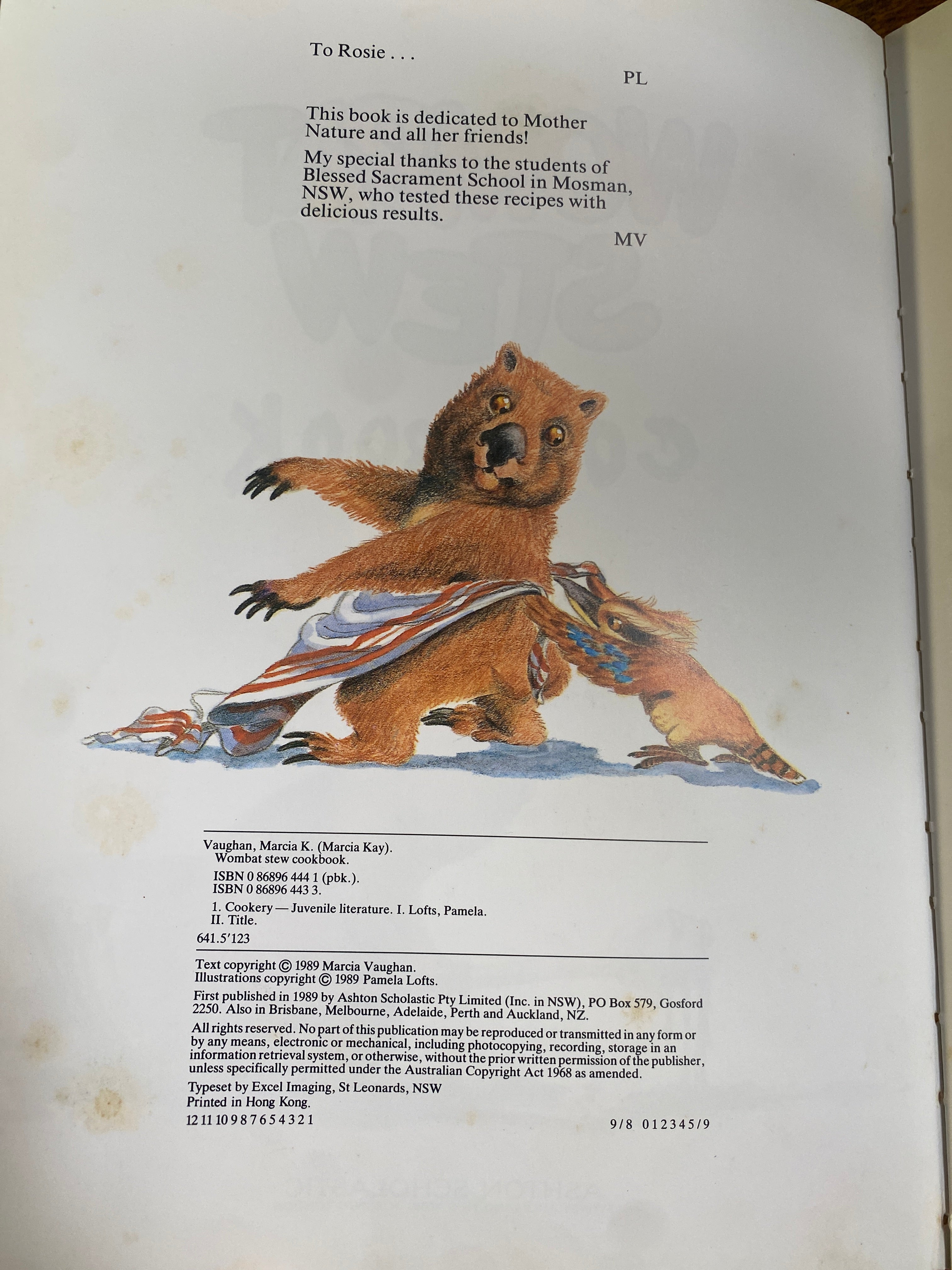 Wombat Stew Cookbook - Vaughan, Marcia