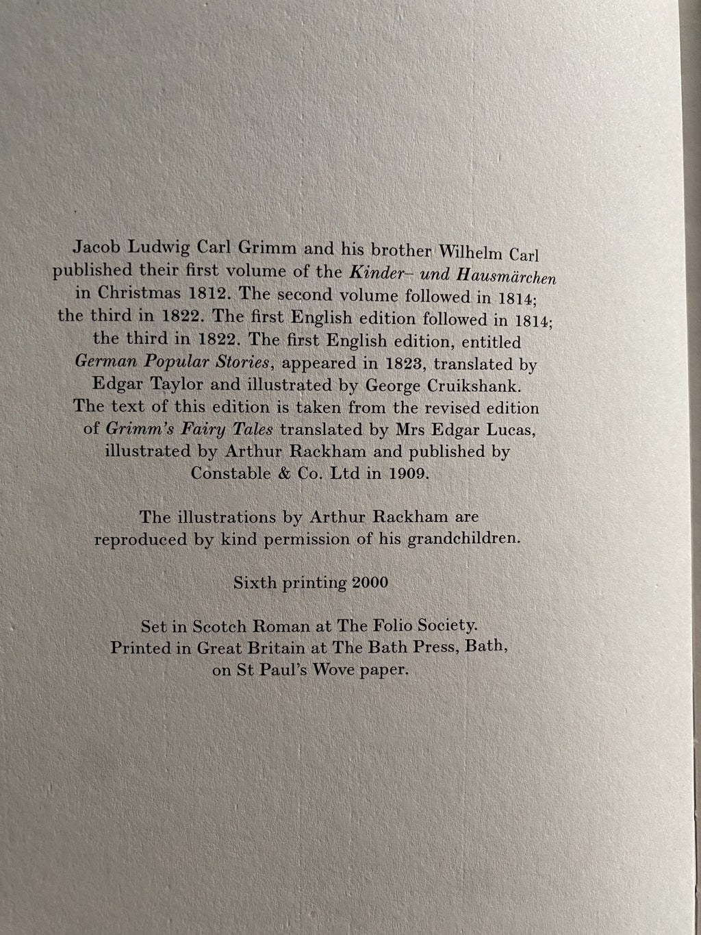The Fairy Tales Of The Brothers Grimm — Lucas, Mrs Edgar (Translated by)