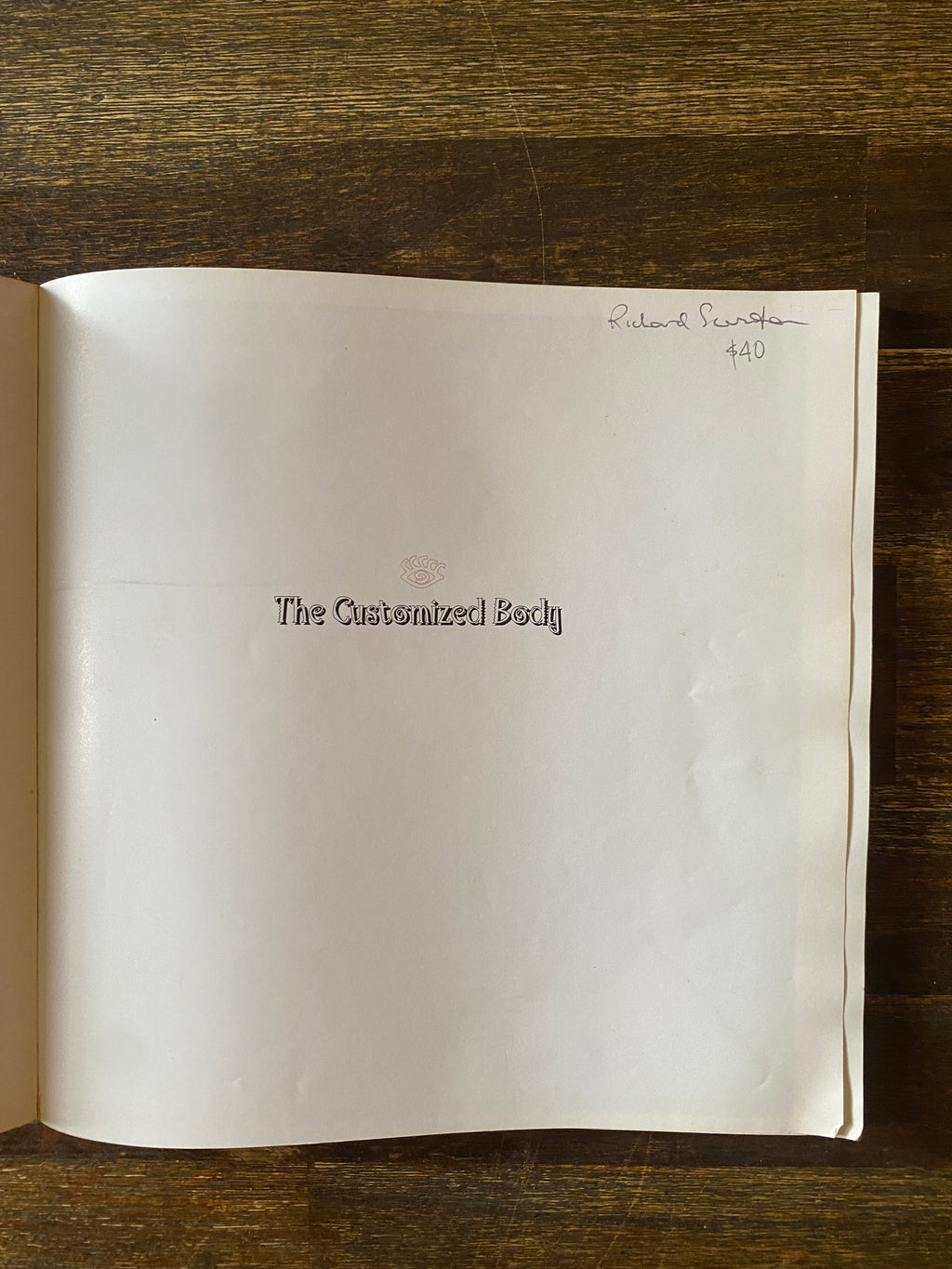 The Customized Body - Randall, Housk & Polhemus, Ted