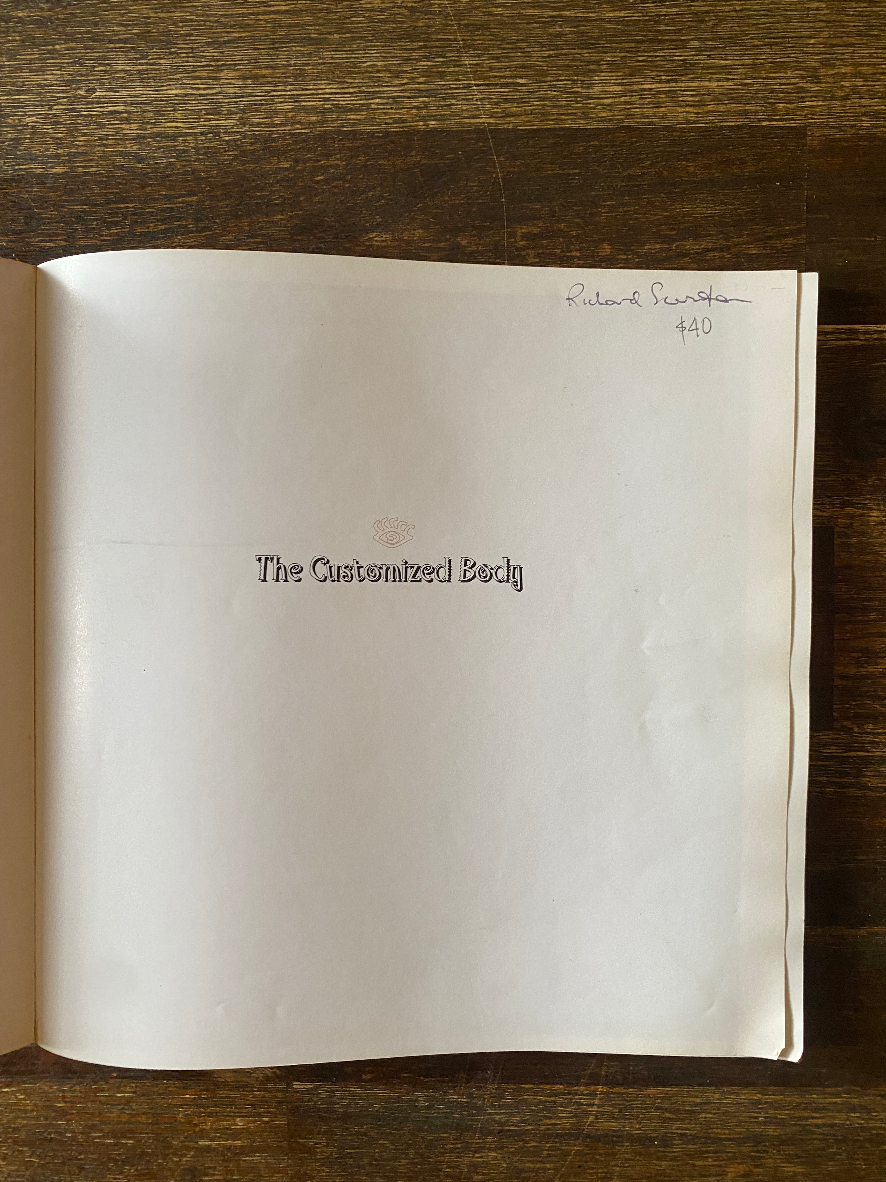 The Customized Body - Randall, Housk & Polhemus, Ted