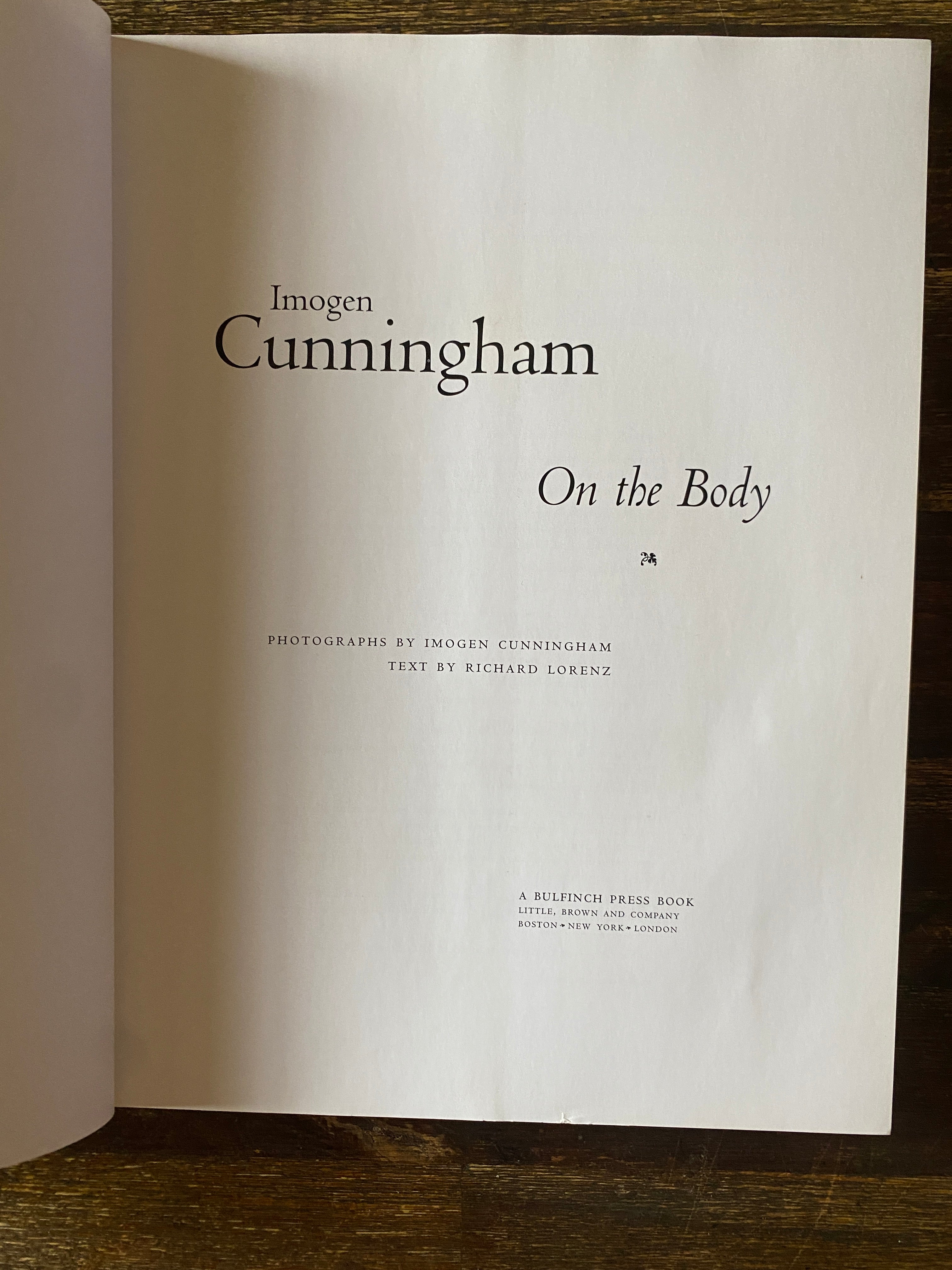 Imogen Cunningham; On The Body - Lorenz, Richard