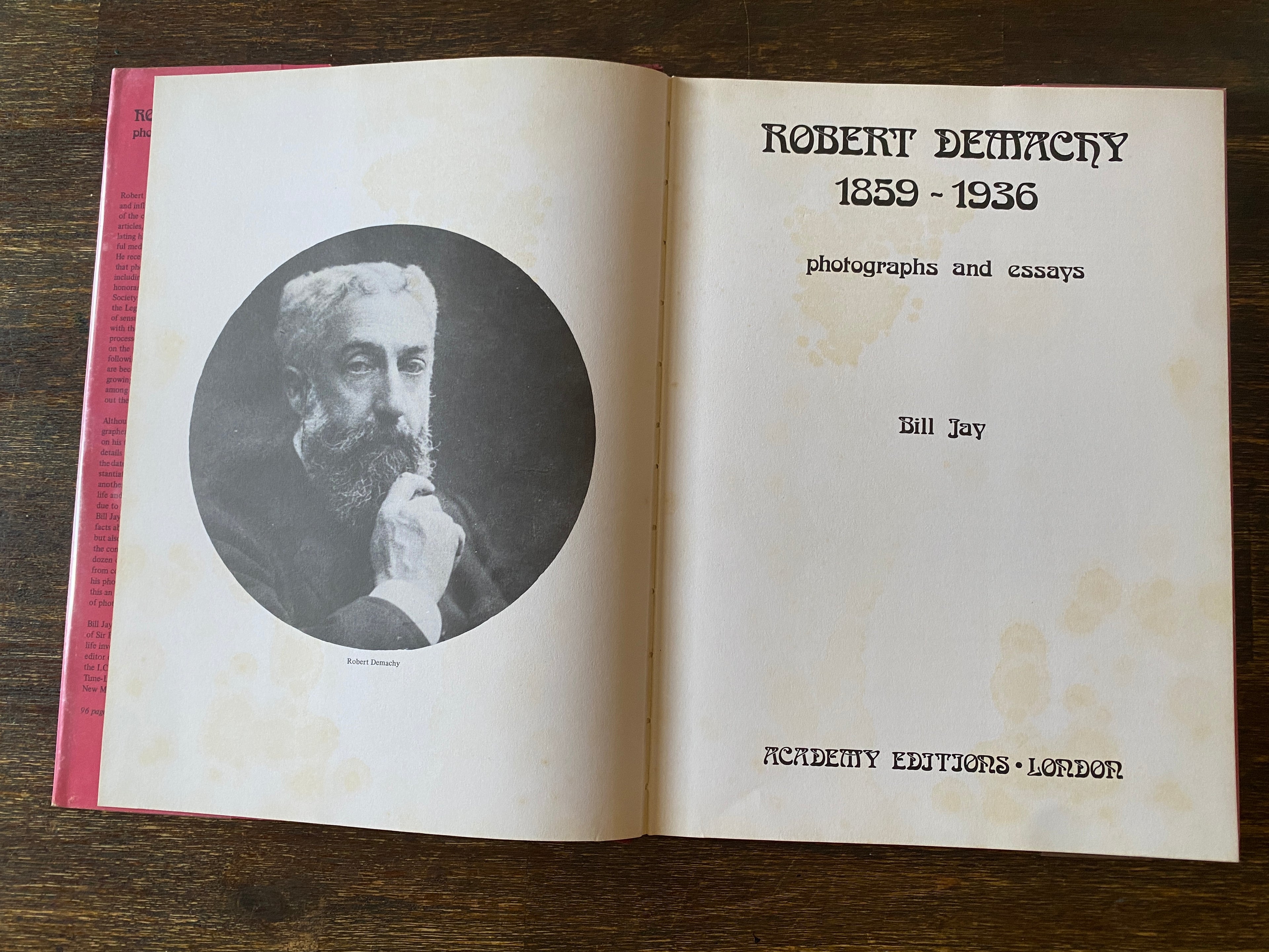 Robert Demachy; Photographs and Essays - Jay, Bill