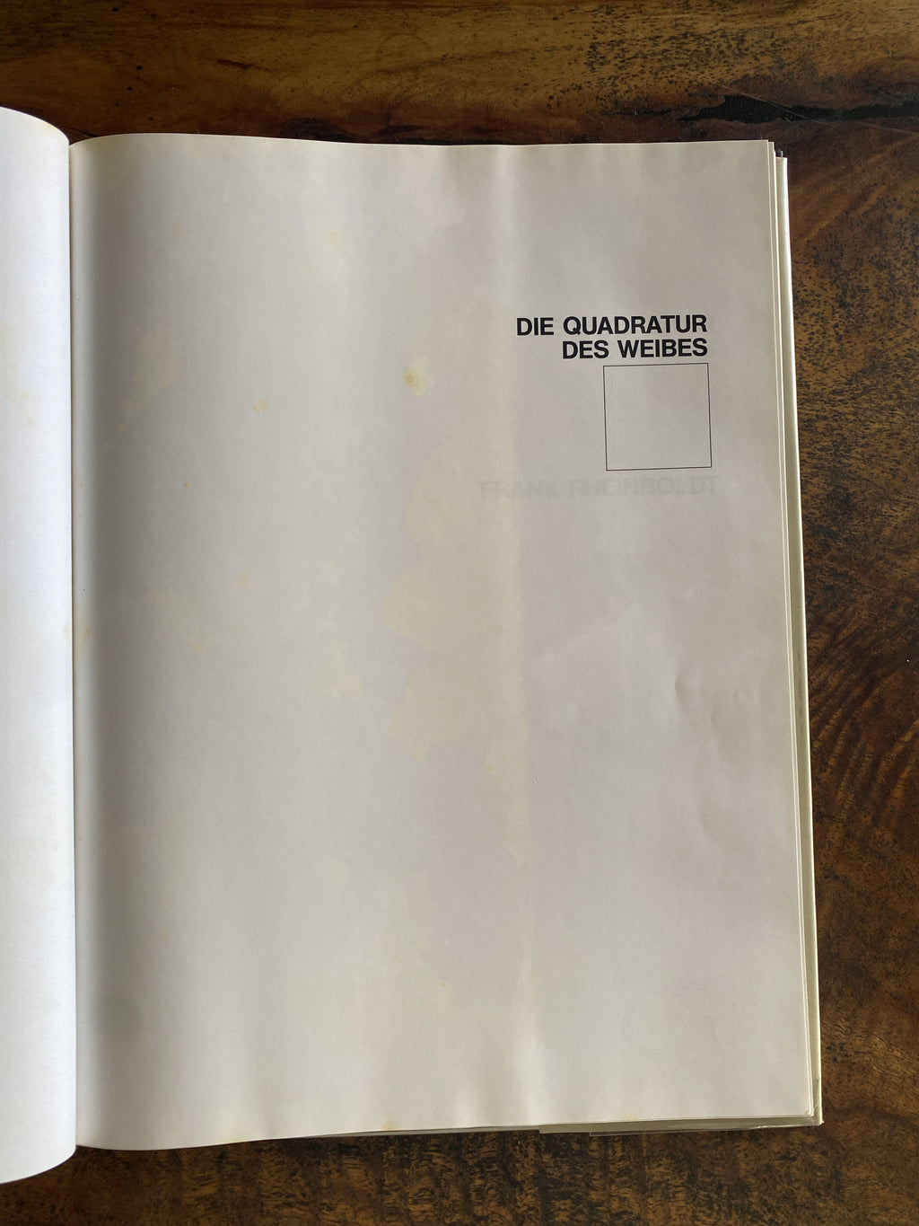 Die Quadratur Des Weibes — Rheinboldt, Frank