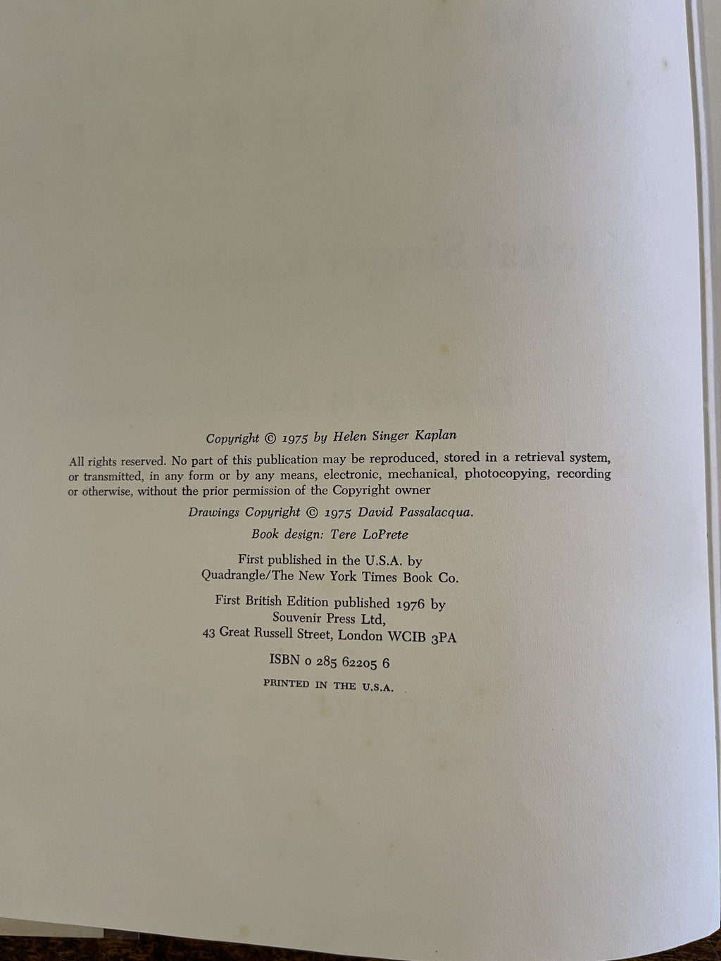 The Illustrated Manual of Sex Therapy — Kaplan, Helen Singer