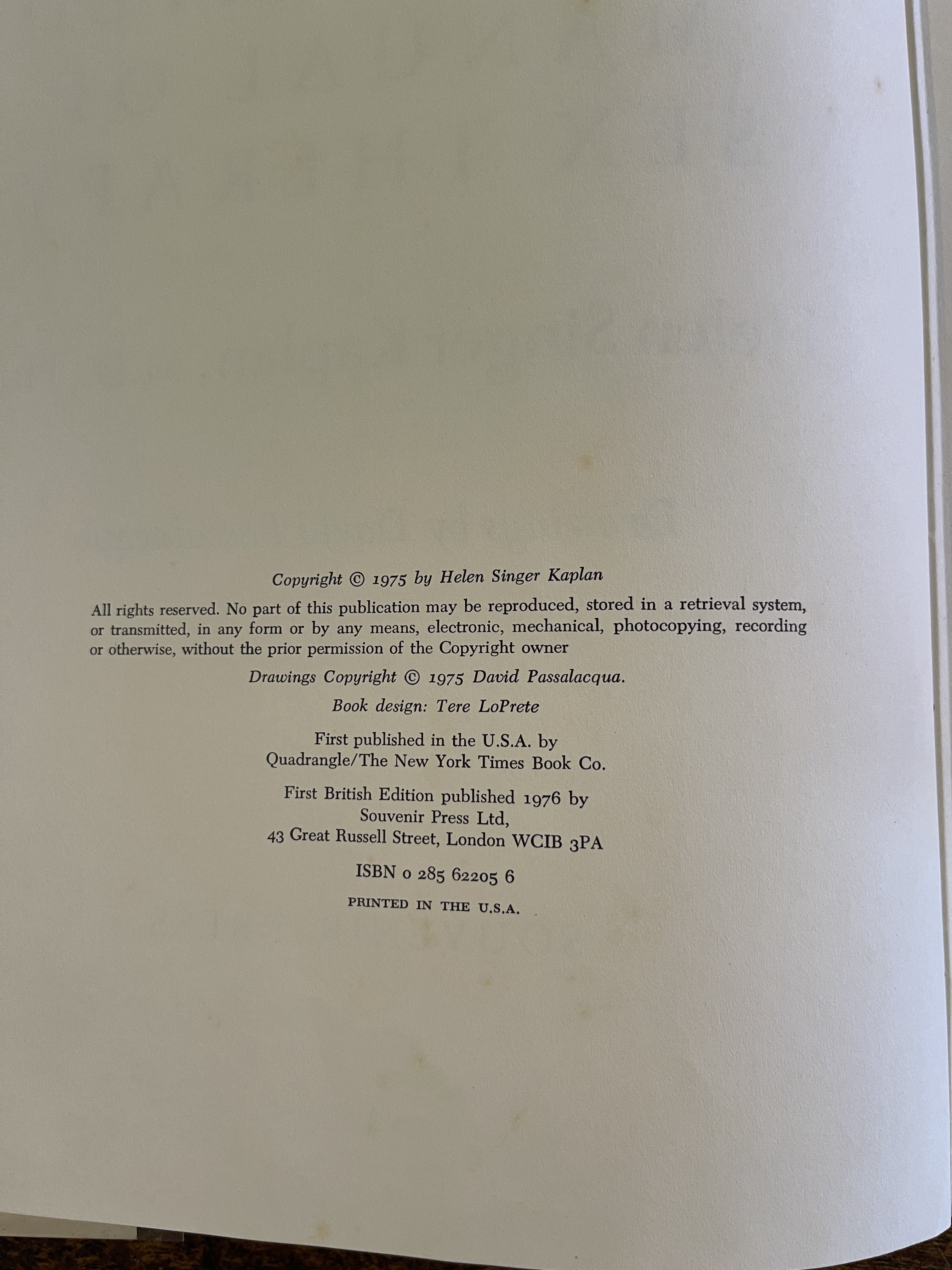 The Illustrated Manual of Sex Therapy - Kaplan, Helen Singer
