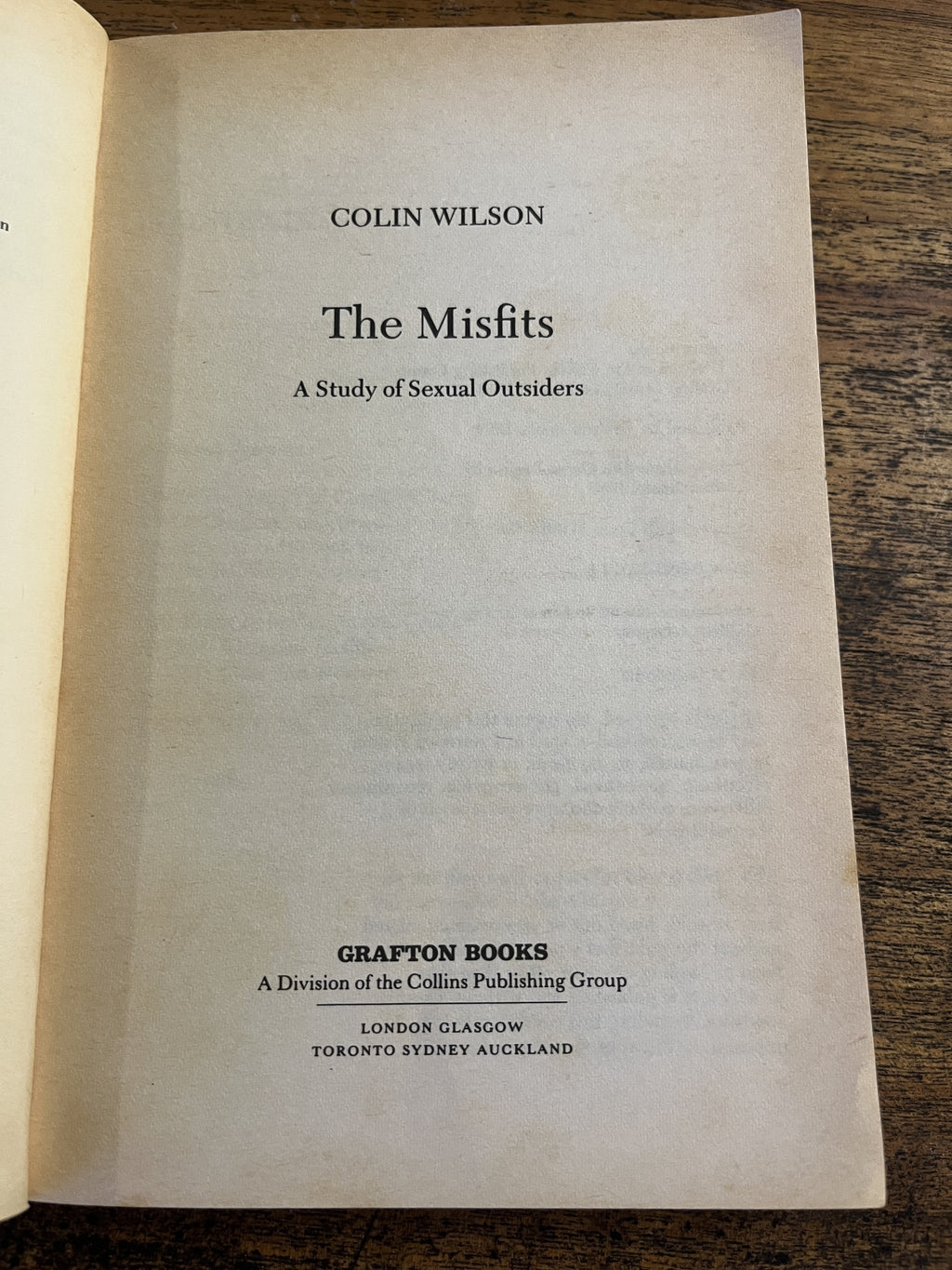 The Misfits: A Study Of Sexual Outsiders — Wilson, Colin