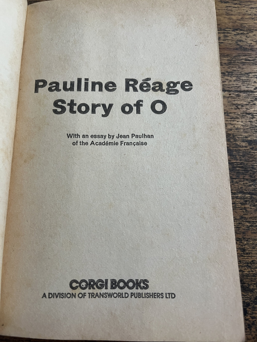 Story Of O — Reage, Pauline
