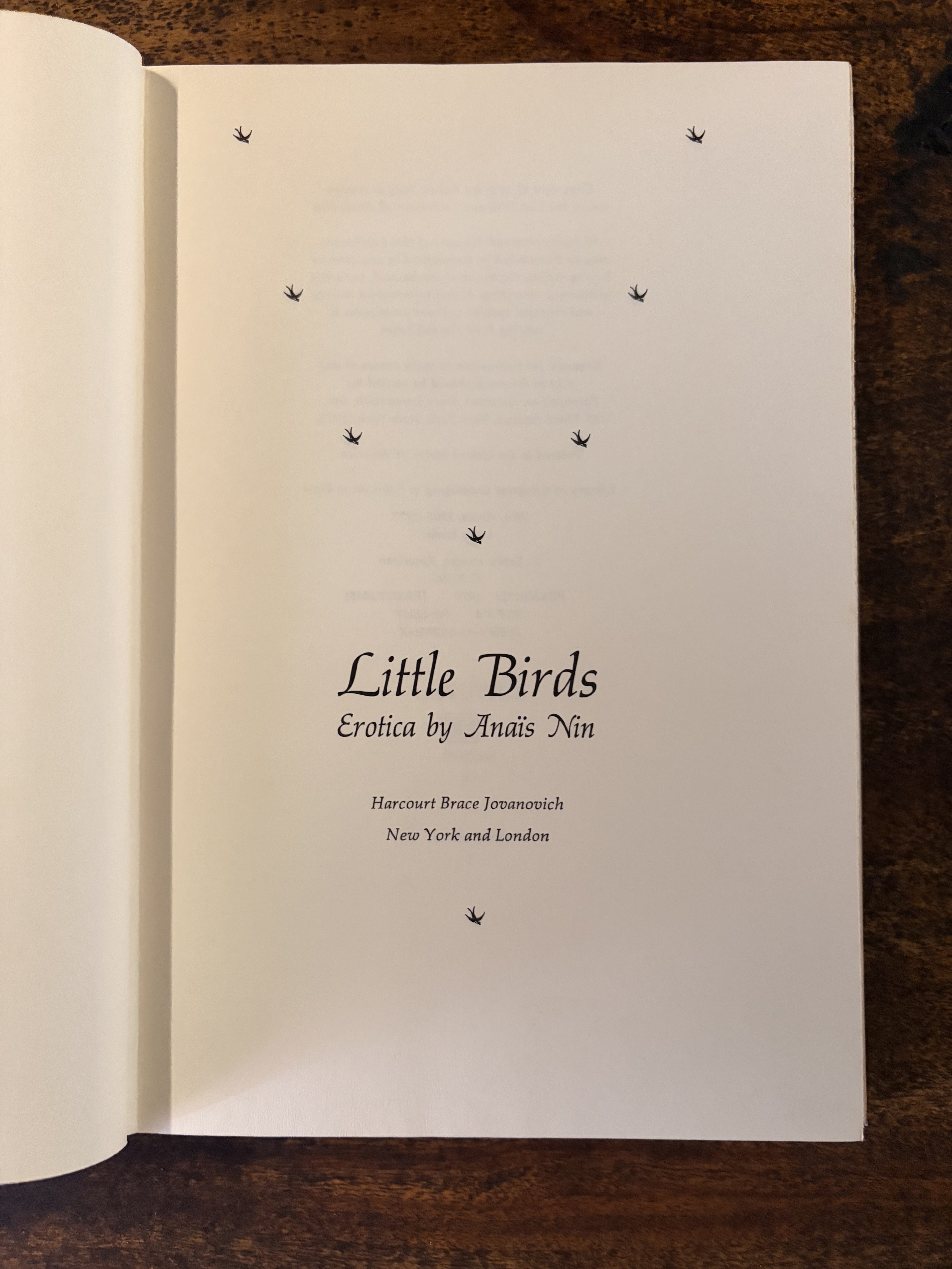 Little Birds; Erotica by Anais Nin — Nin, Anais