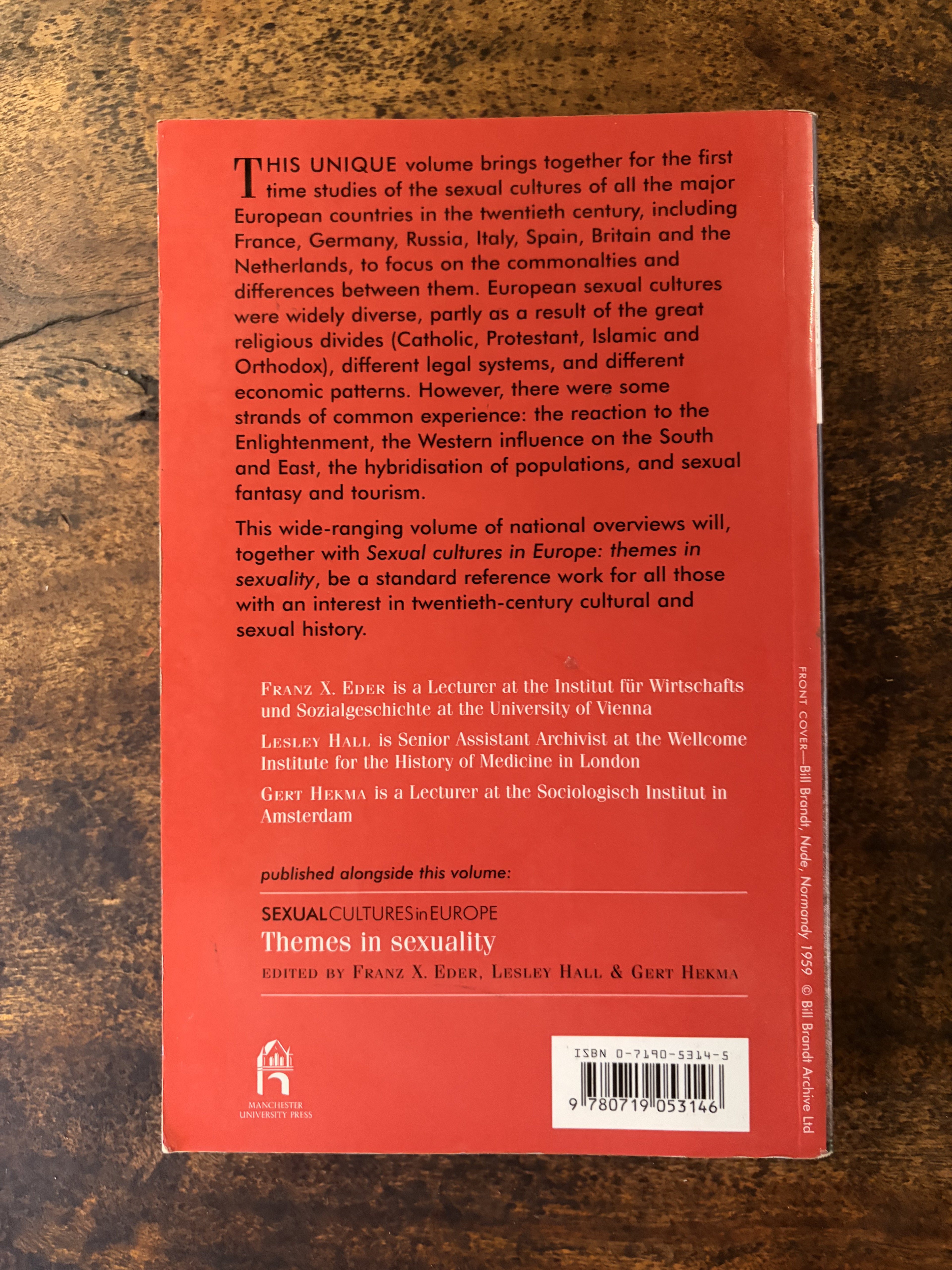 National Histories; Sexual Cultures in Europe — Eder, Franz X.; Hall, Lesley & Hekma, Gert