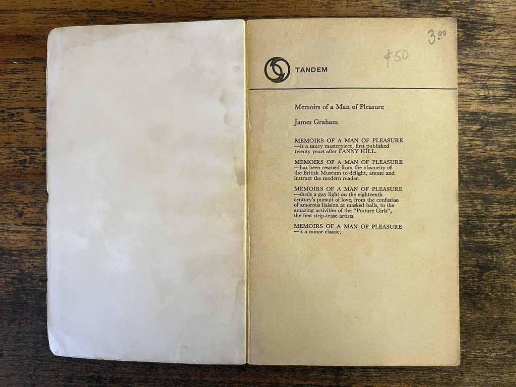 Memoirs of a Man of Pleasure — Graham, James