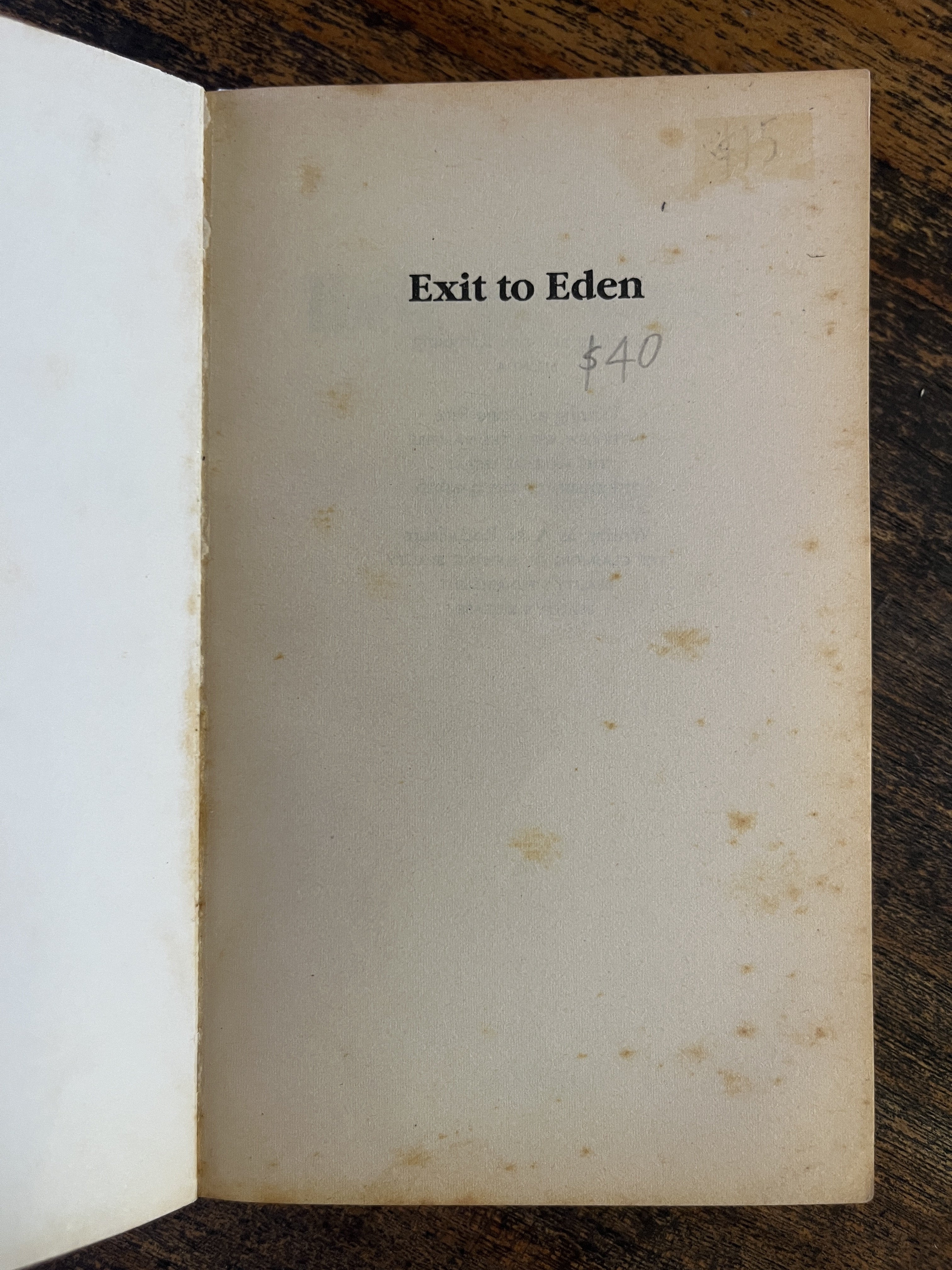 Exit to Eden — Anne Rice (Rampling)