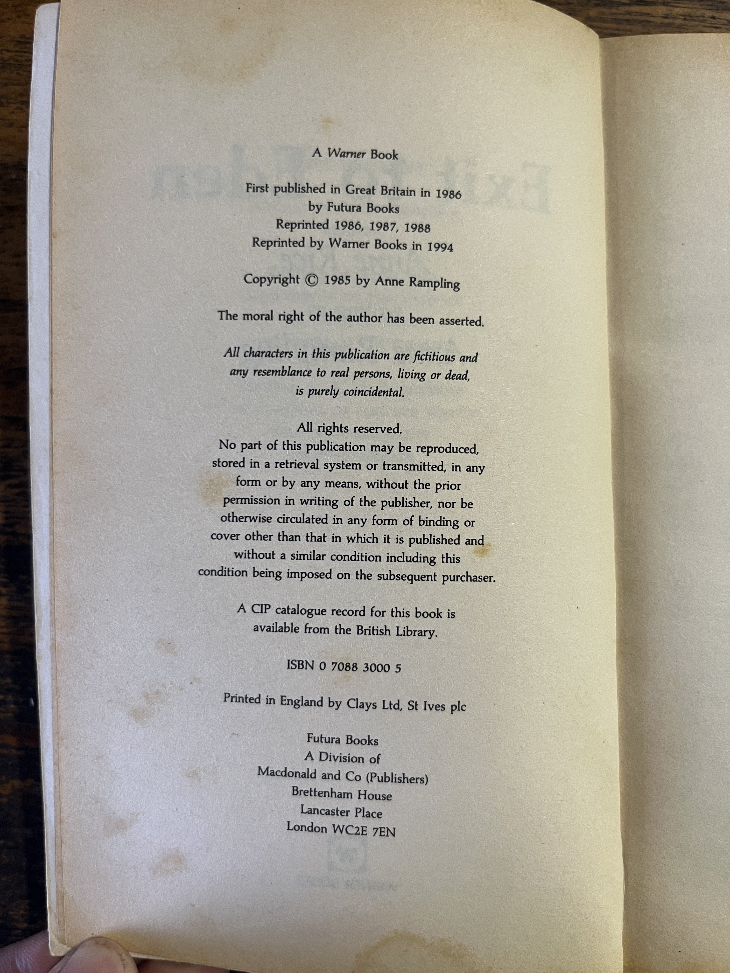 Exit to Eden — Anne Rice (Rampling)