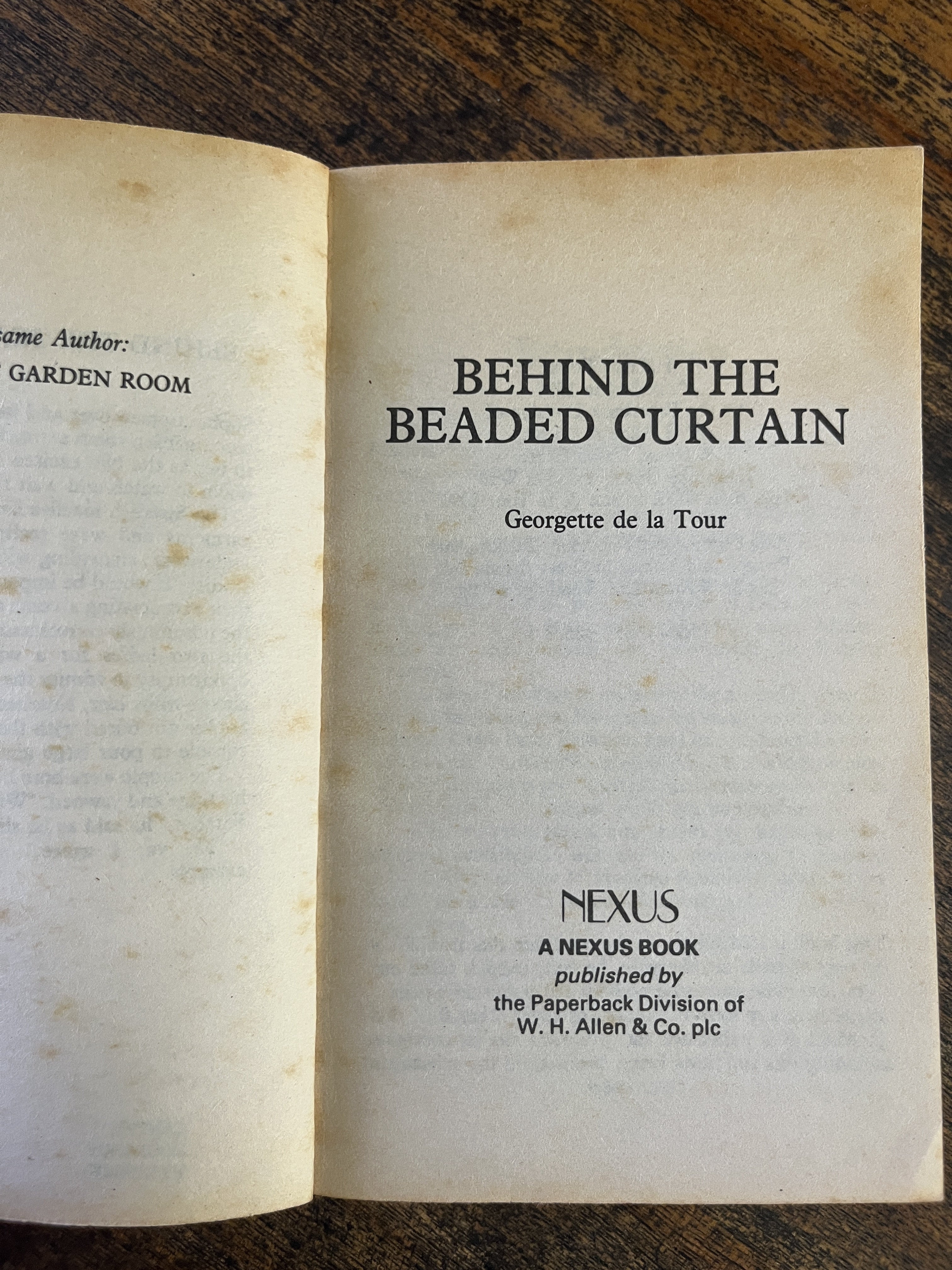 Behind the Beaded Curtain — Georgette de la Tour