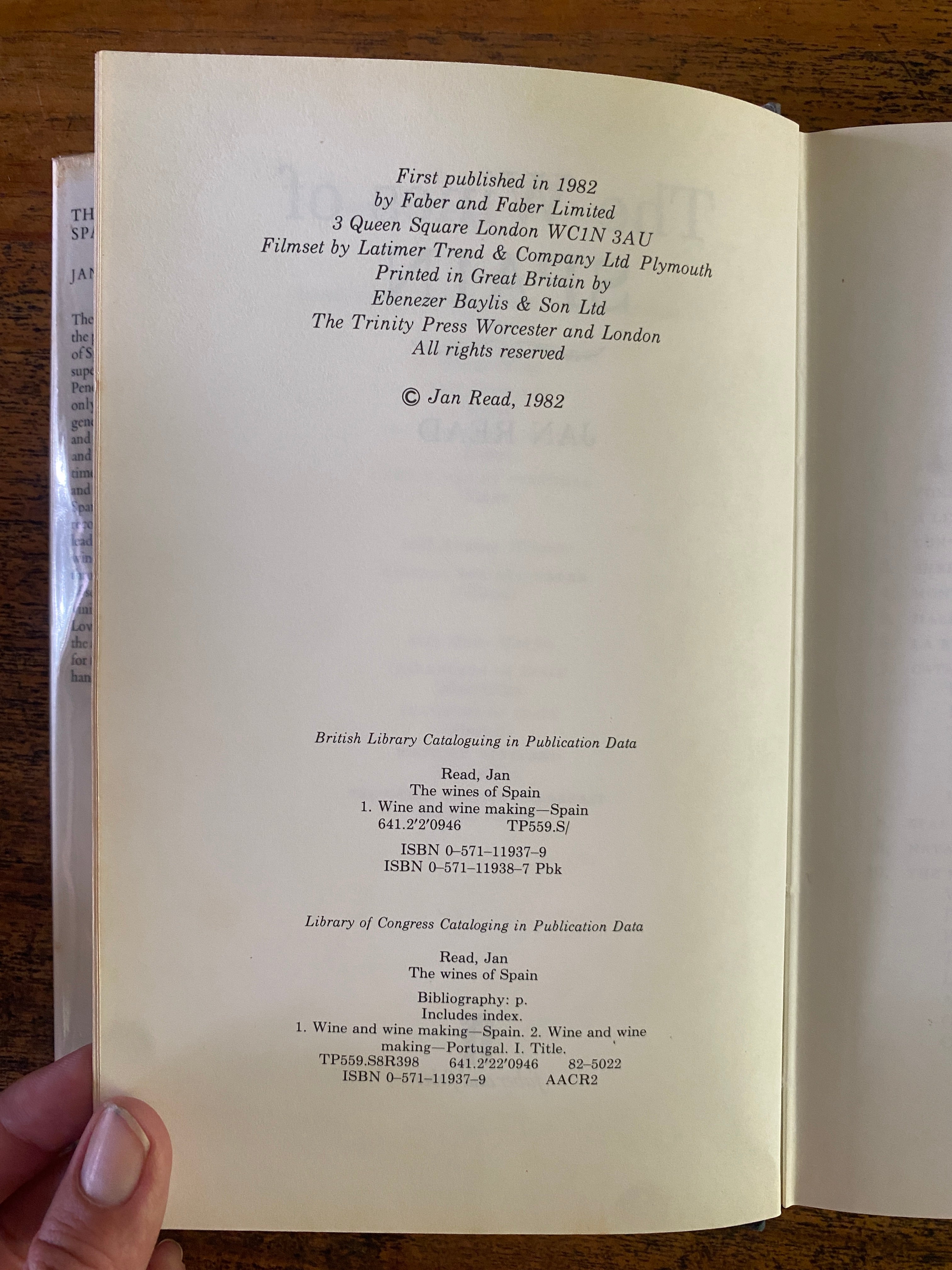 The Wines Of Spain - Read, Jan