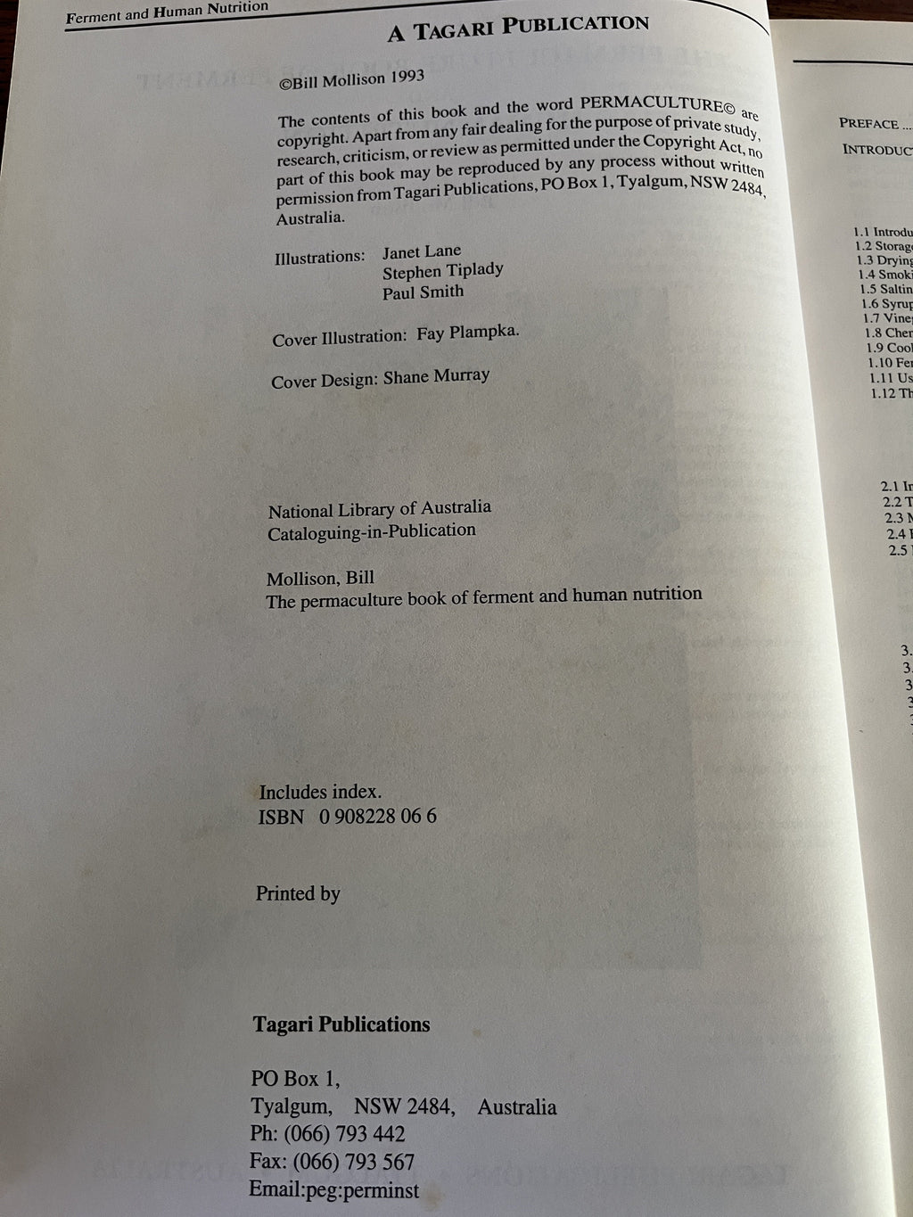 The Permaculture Book Of Ferment & Human Nutrition - Mollison, Bill